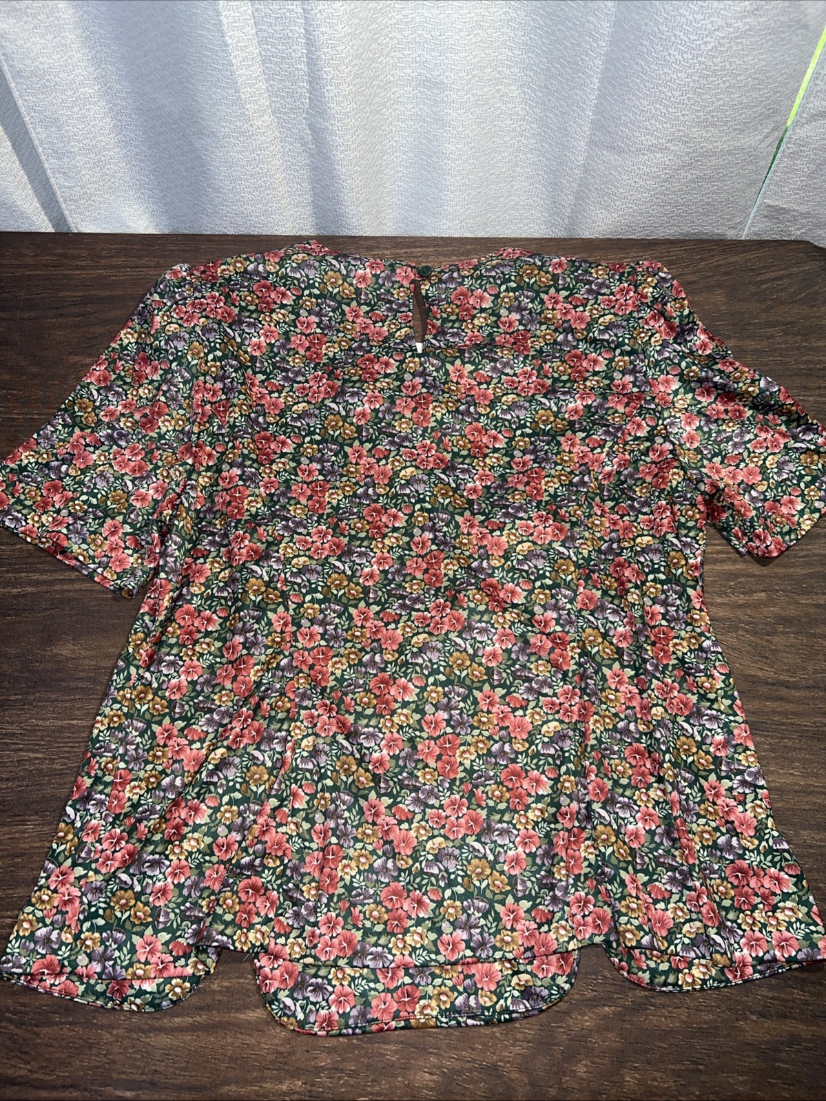 Vintage Whirlaway Frocks Women’s Lace Trim Collar Size 16 WP Floral Scallop Hem