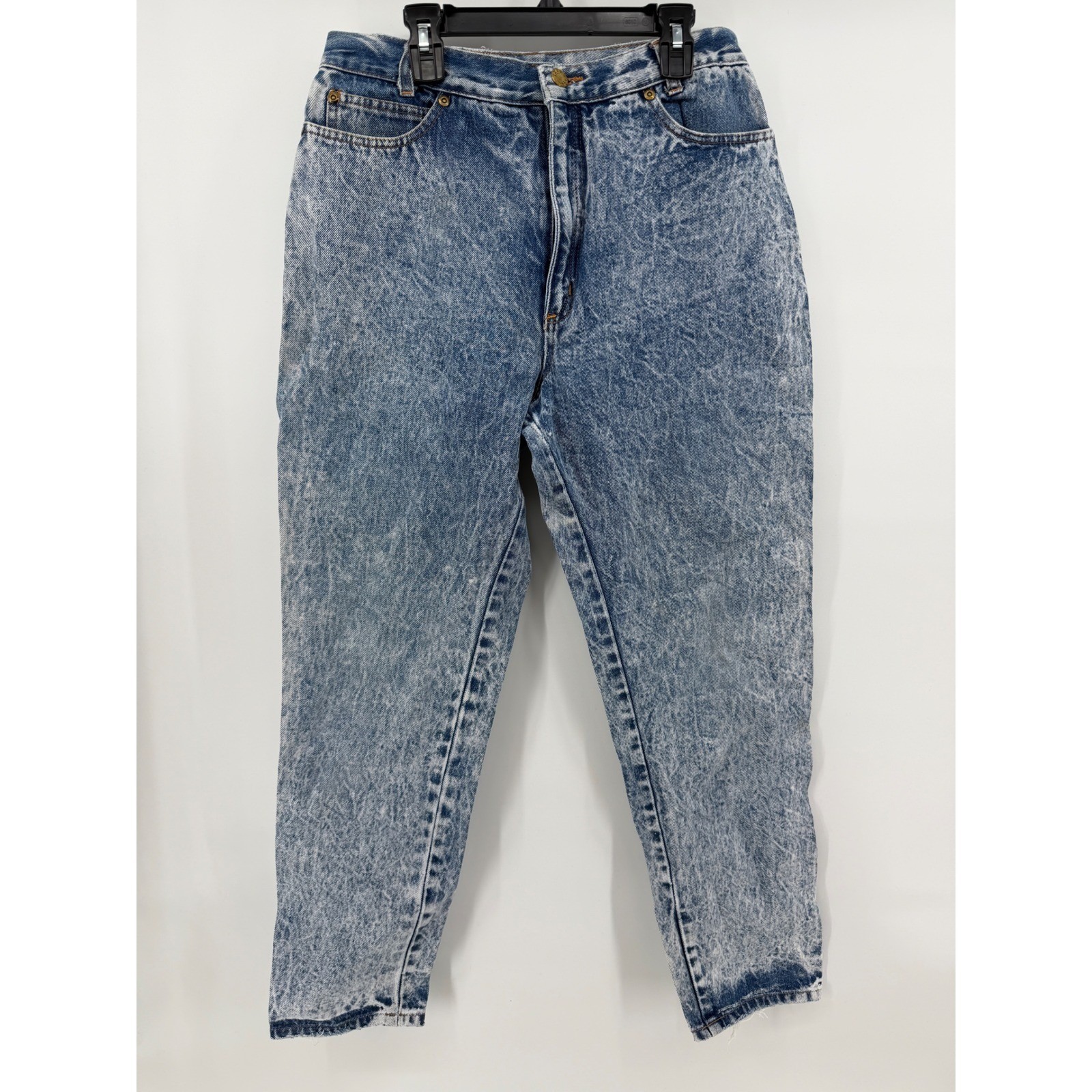 Vintage Tradition Paris 1820 Acid Wash High Waist Mom Jeans Blue Cotton Size 14