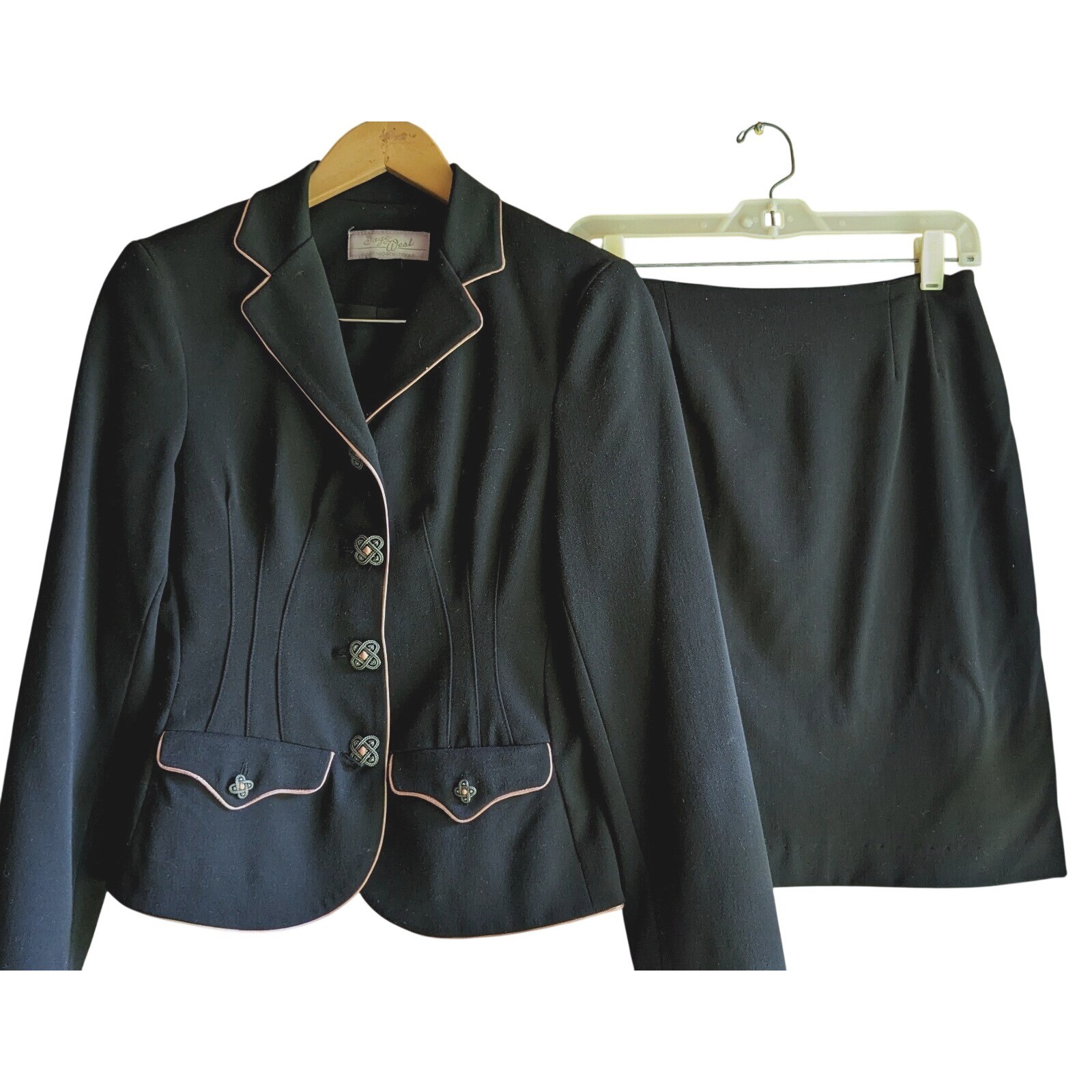 Vintage Sage West Fort Worth Texas USA Jacket Skirt Set Sz XS – S Western Preppy