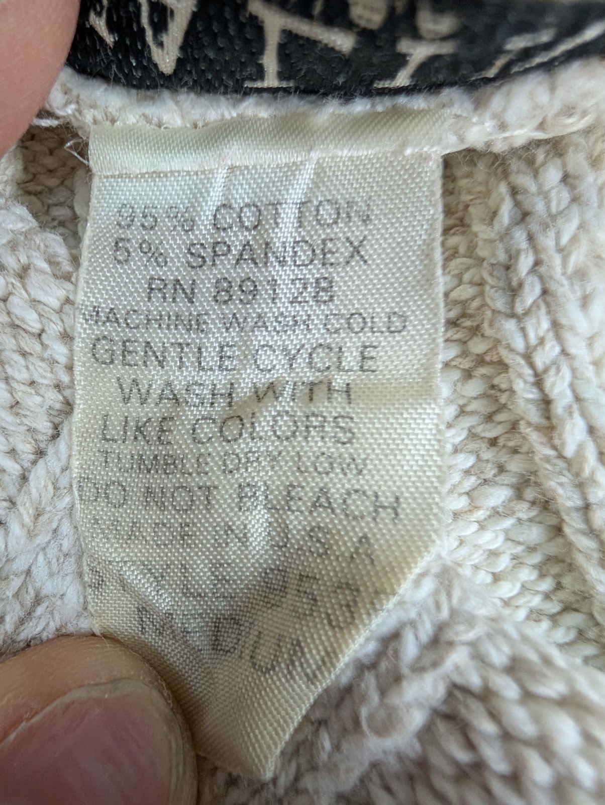 VTG Avalin Sweater Women’s M Beige Heavy Ribbed Turtle Neck Long Sleeve USA