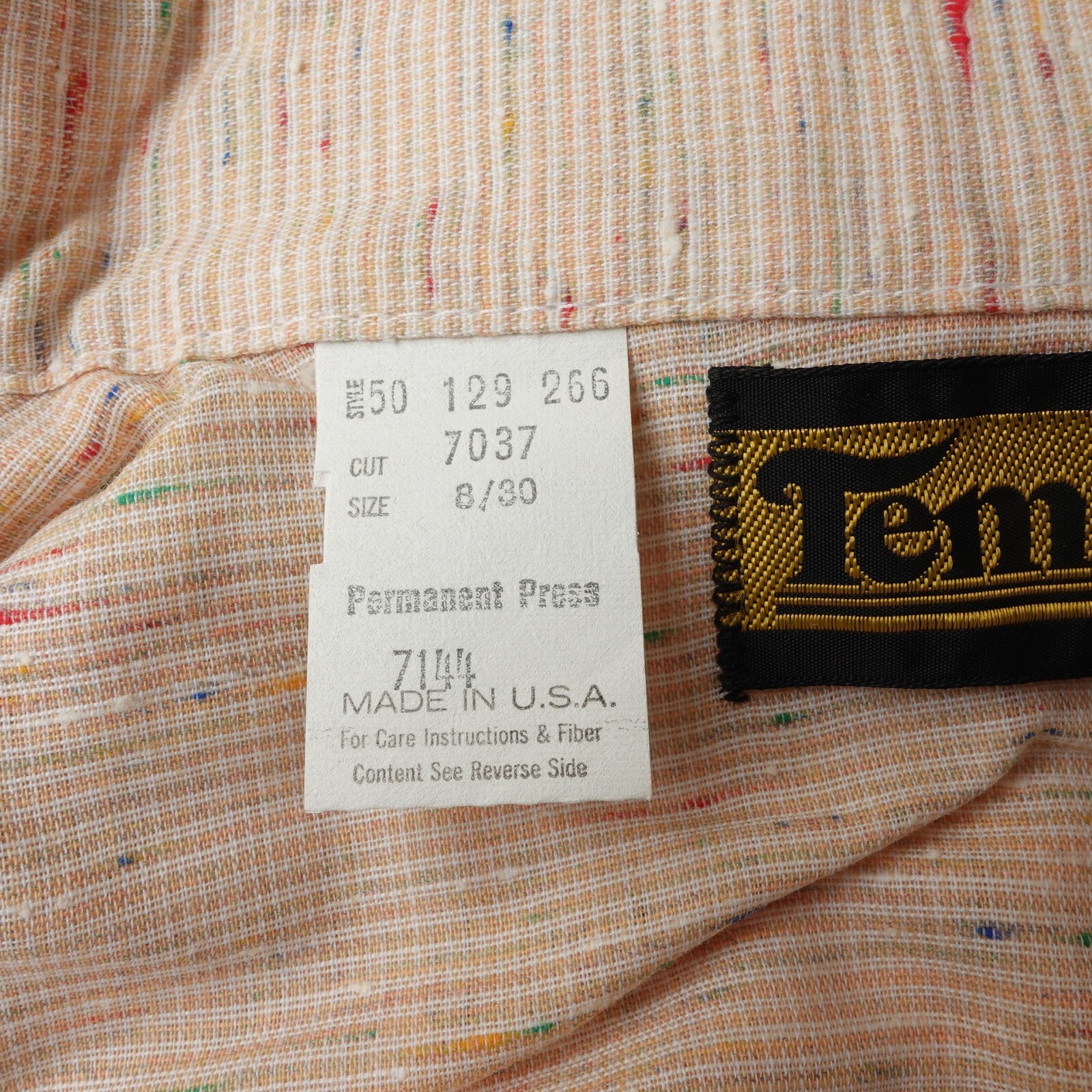 Vintage Tem Tex Cowgirl Western Shirt Size Medium Womens Pearl Snap Made in USA