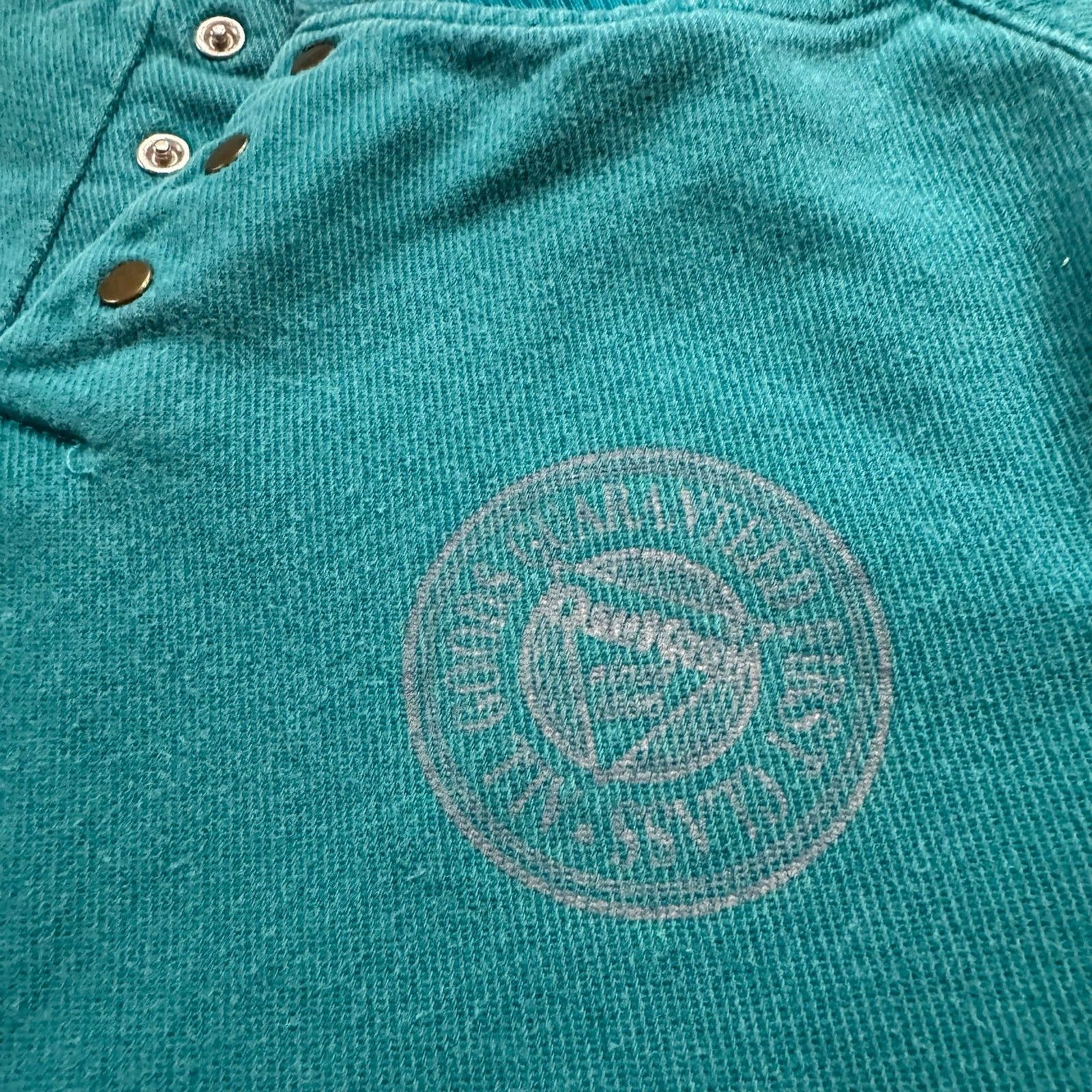 Vintage 90s Osh Kosh Quarter Snap Pullover Sweatshirt Teal Size XL Retro