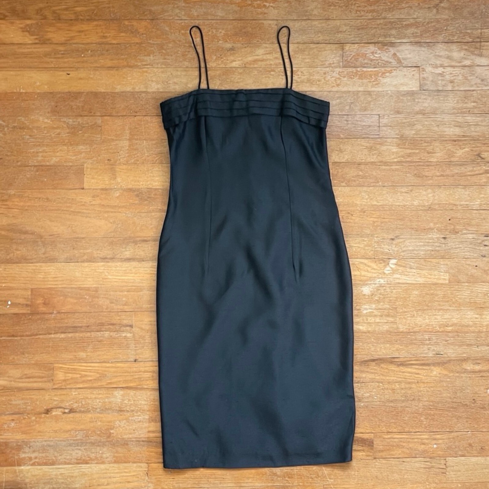 Vintage Faux Silk Dress Size Small 1970s Woven Dupioni Sleeveless Sheath