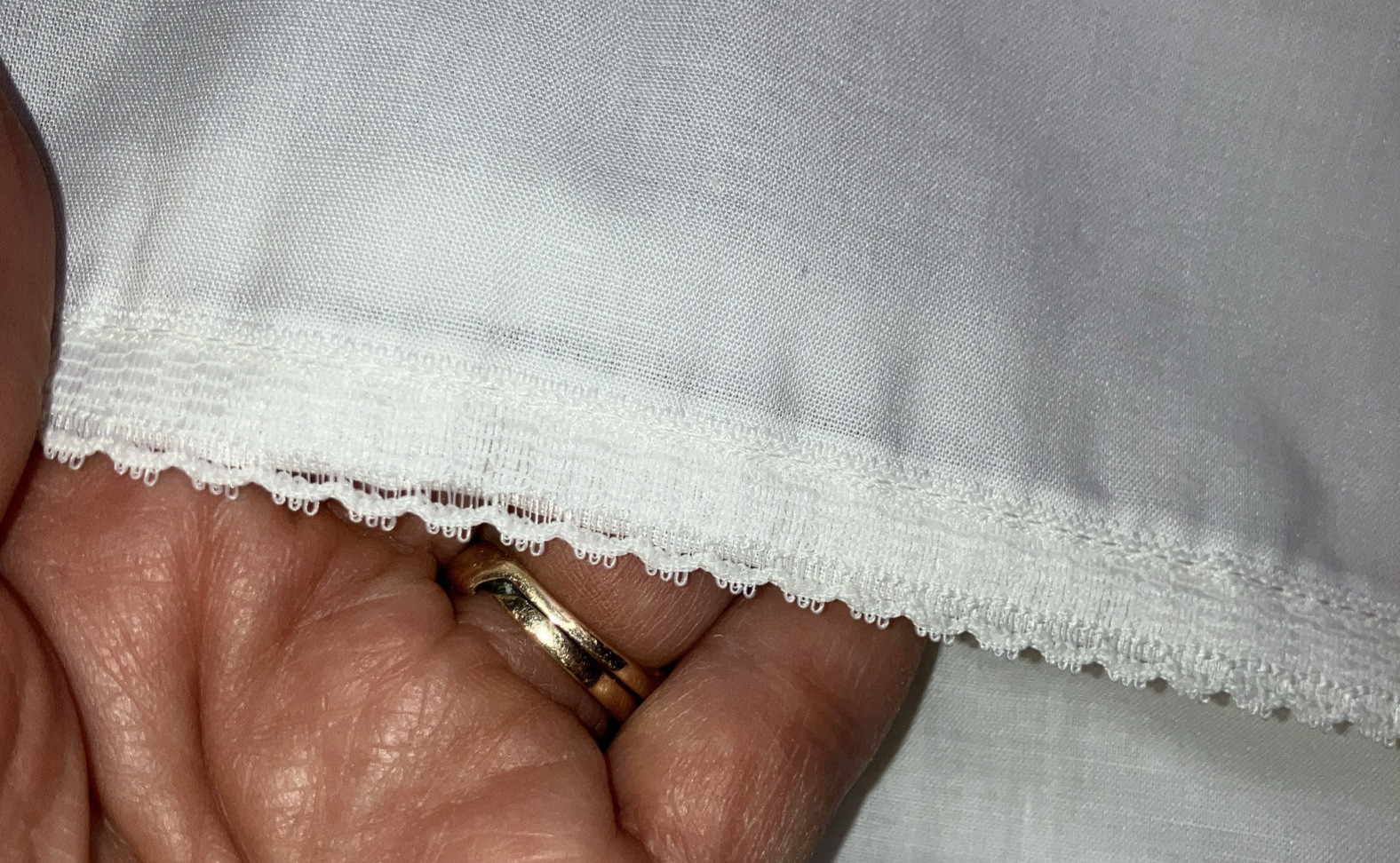 1958 Handmade Long Wedding Slip; Size S; Cotton