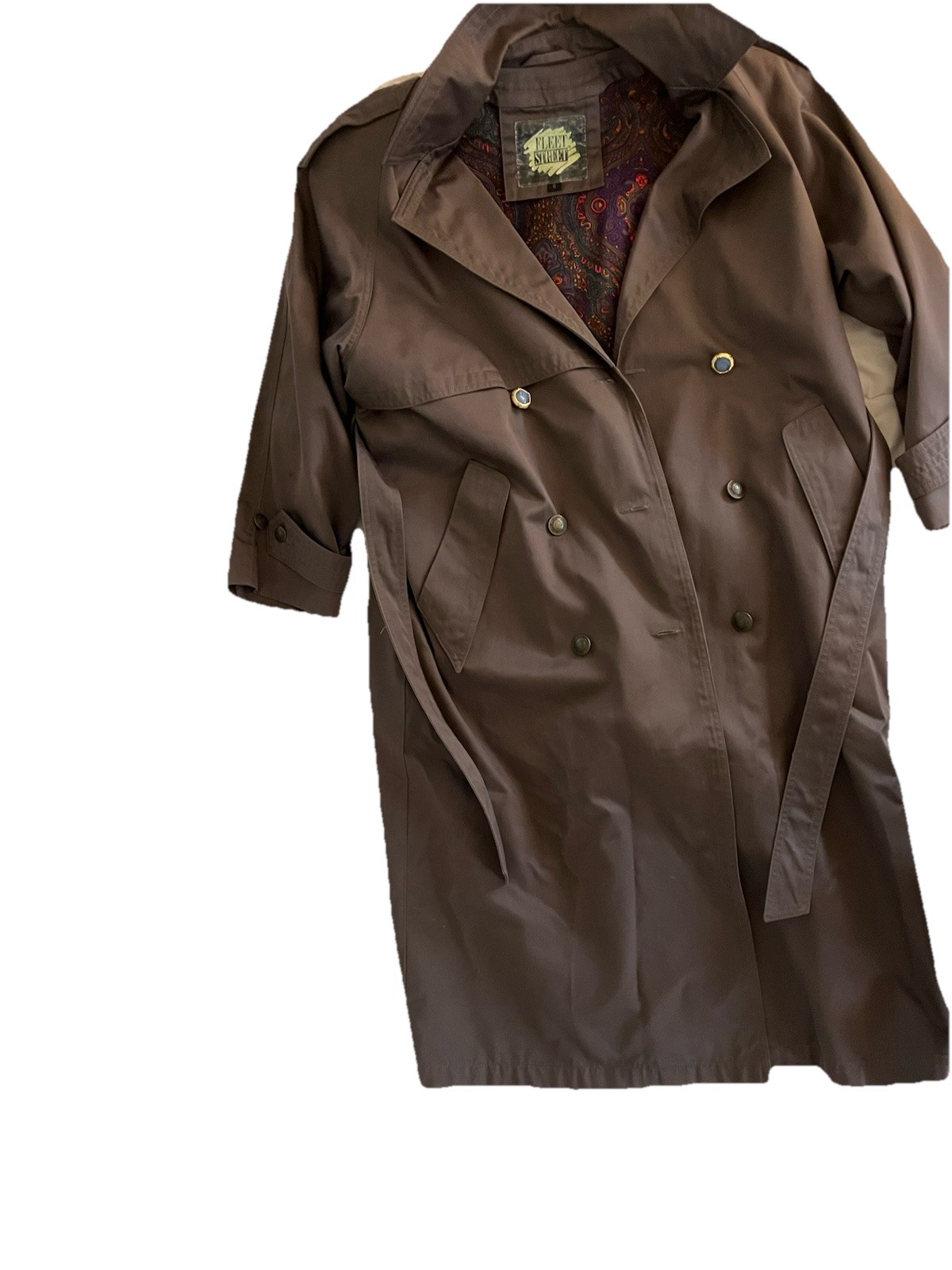 Fleet Street Brown Vintage 1990s Women’s Trench Size 8