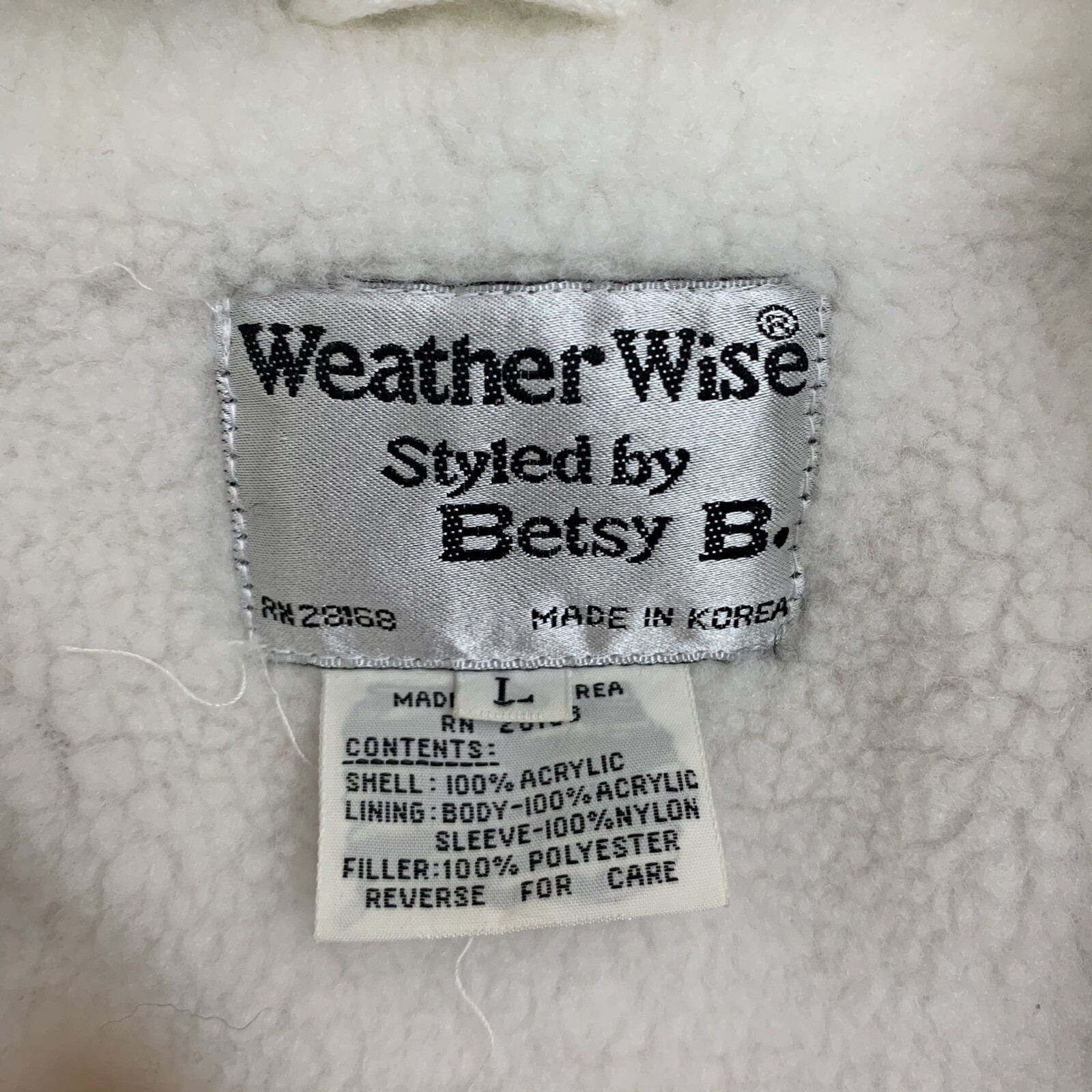 Vintage Medium Sweatshirt Fair Isle Weather Wise Styled By Betsy B Pink White