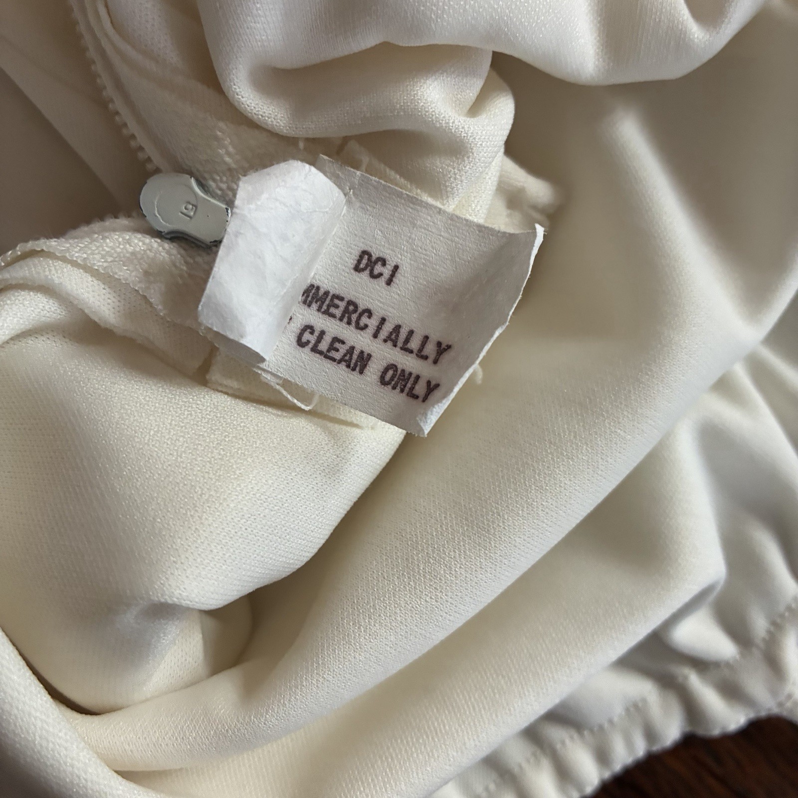Vintage 1970’s Saturday Night Fever Disco Spaghetti Strap Cream Color Dress Med
