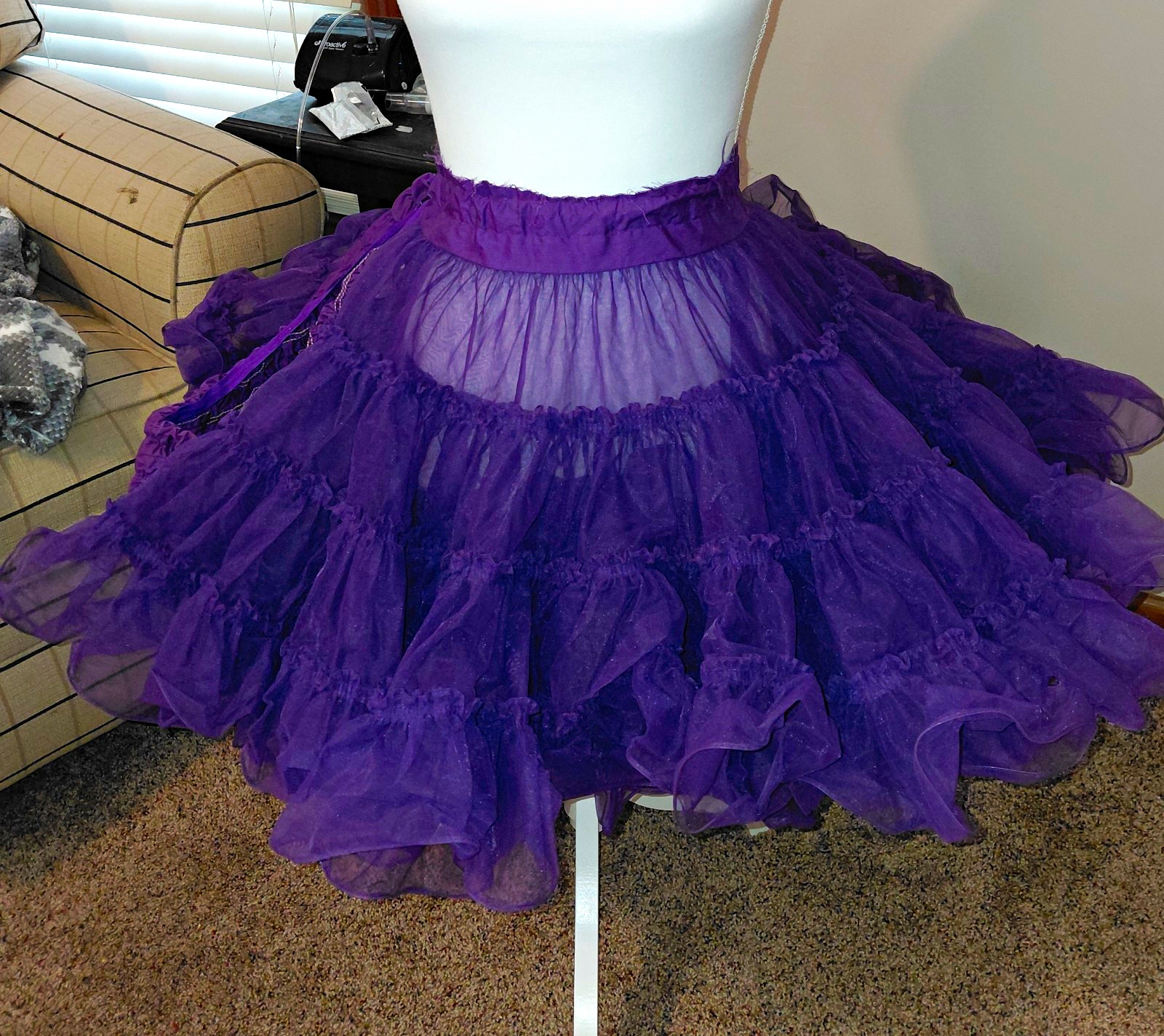Vintage Malco Modes Purple Petticoat & Pettipants Set Size L N-21