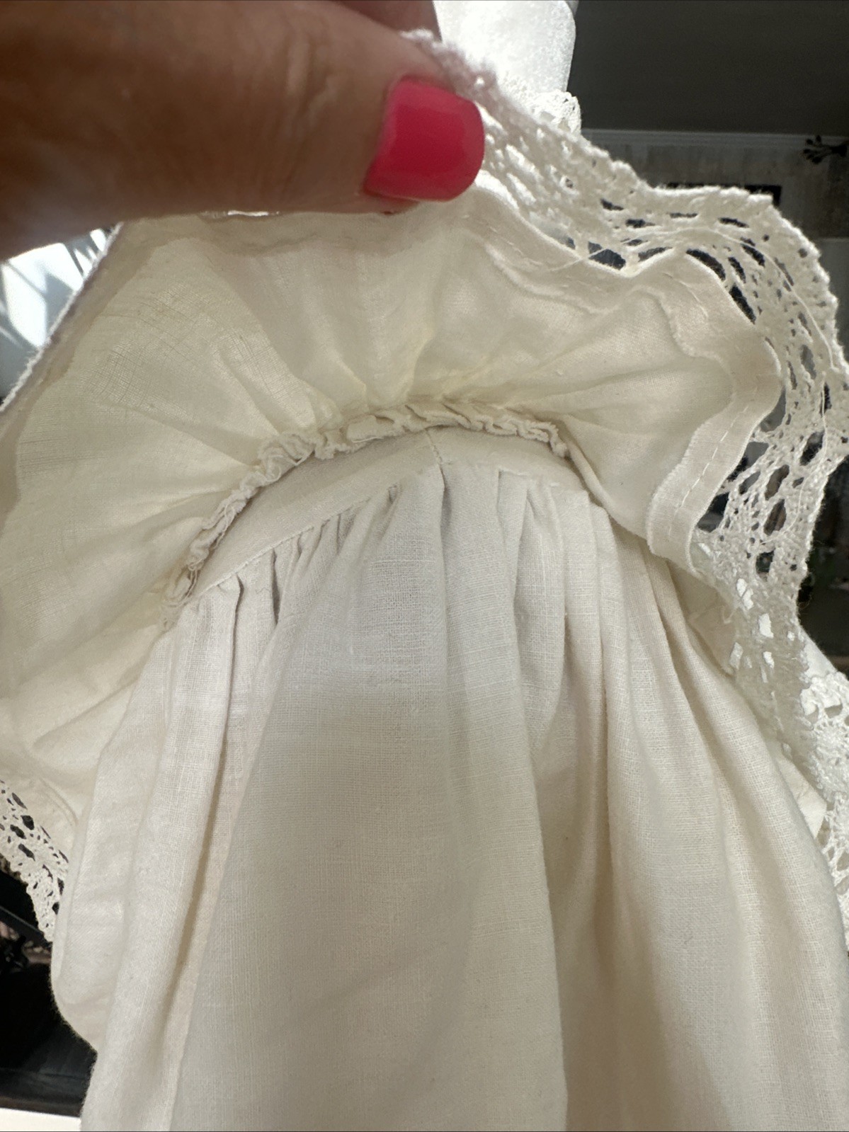 Rare 60s Laura Ashley Wales Cotton Victorian Ruffled LegOMutton Blouse VTG 10 S