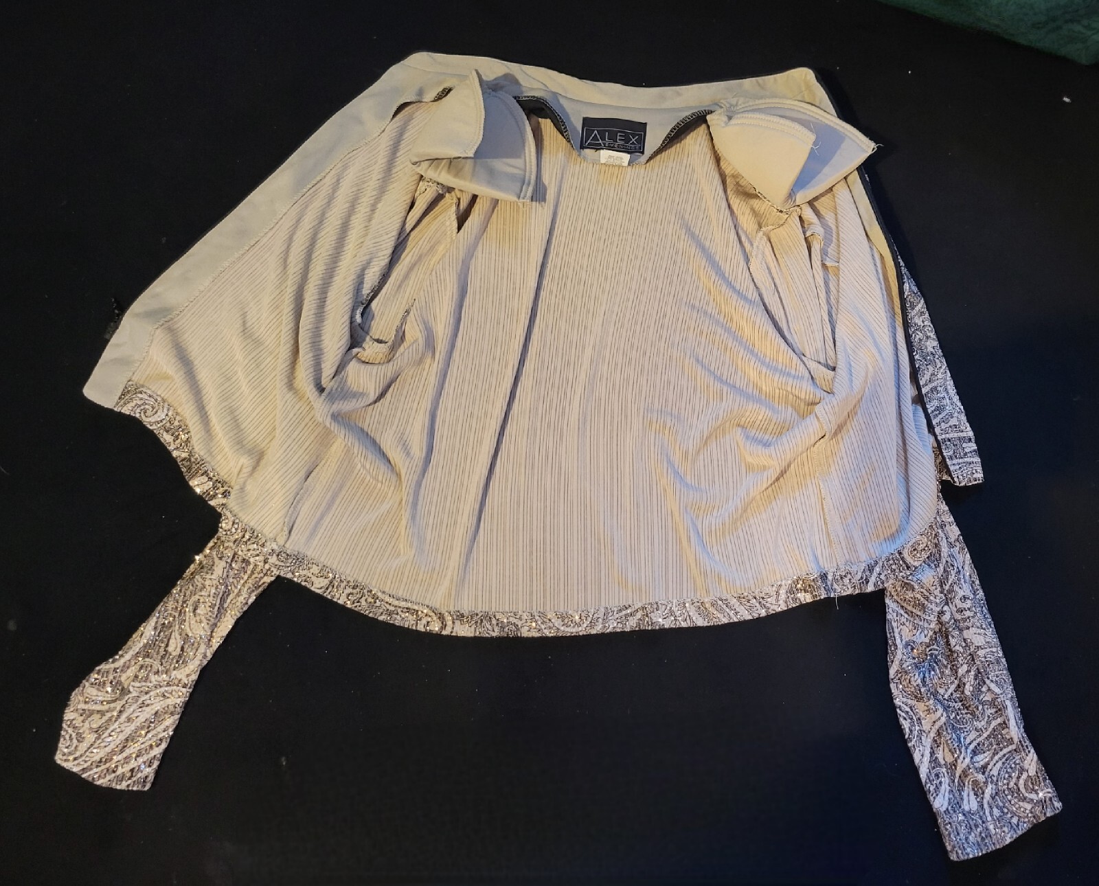 Vintage Alex Evenings Glitter Dress Jacket Sz 16