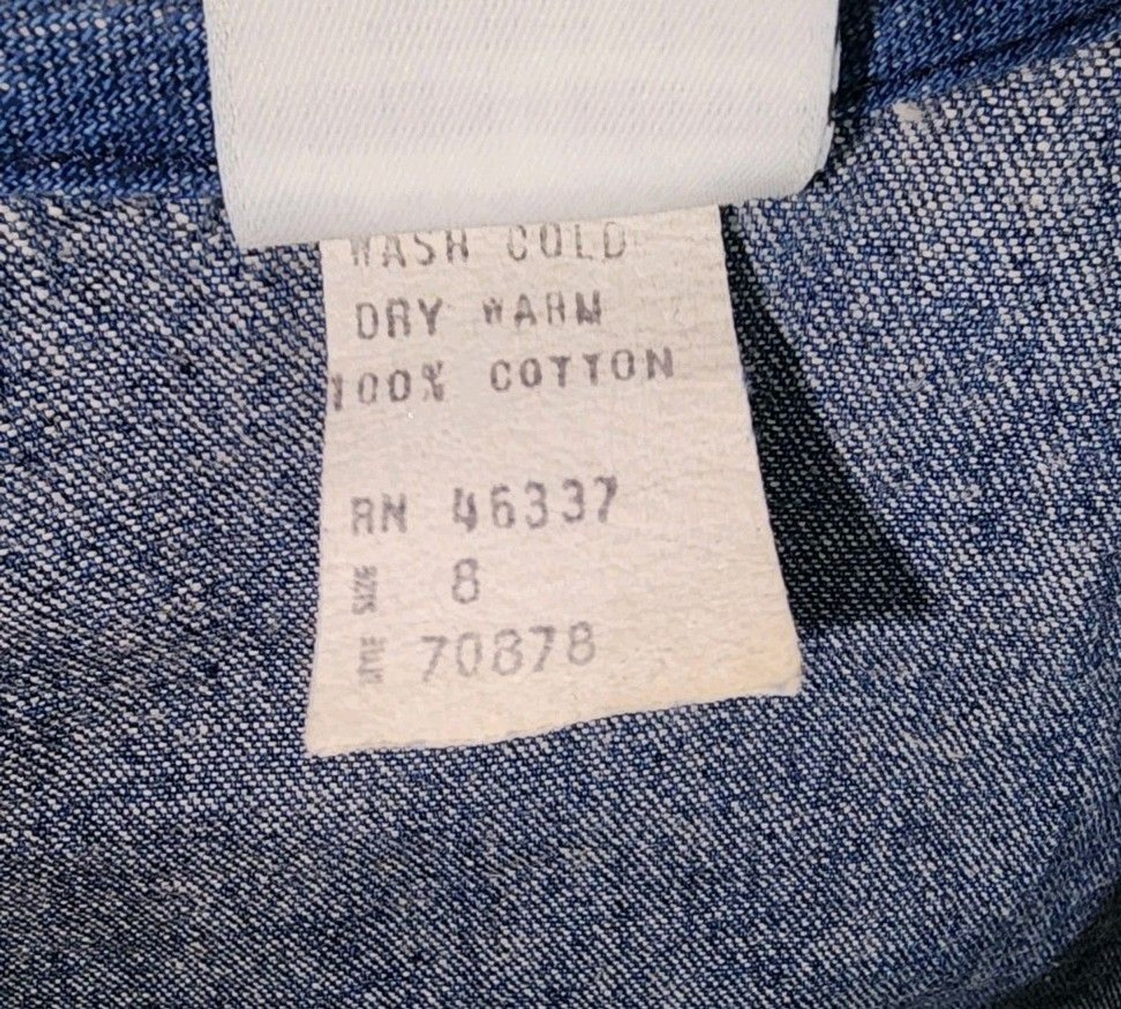 Vintage Selections By Manor House Denim Button Down Dress Womens Size 8 Medium