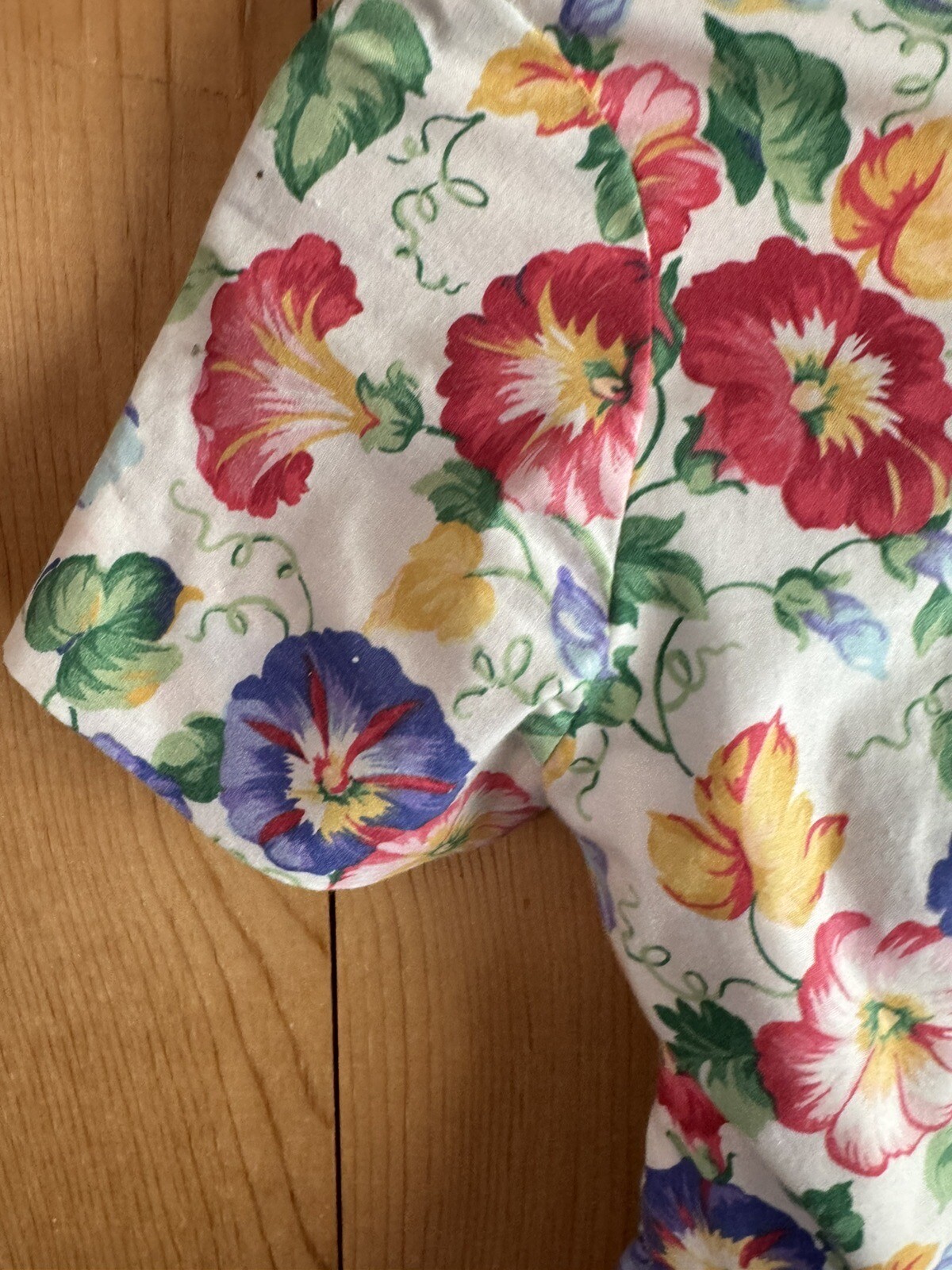1990s VTG Morning Glory EASTER PRARIE Dress Girls Sz S 7-8? Huge Bow 28/23