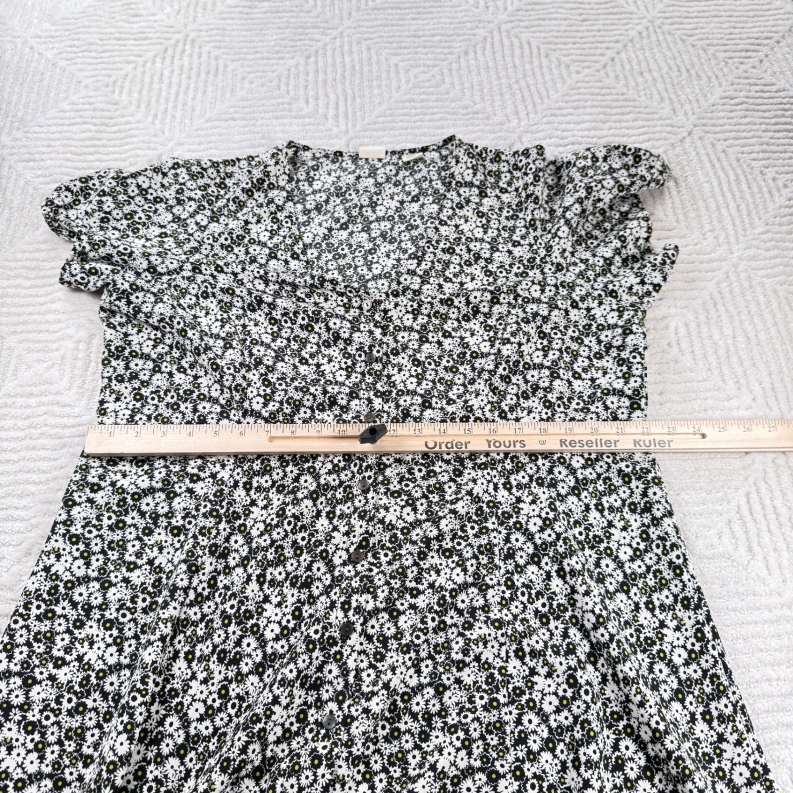 Levis Dress 2X Floral Print Button Front Midi Dress Cottagecore Prairie Retro