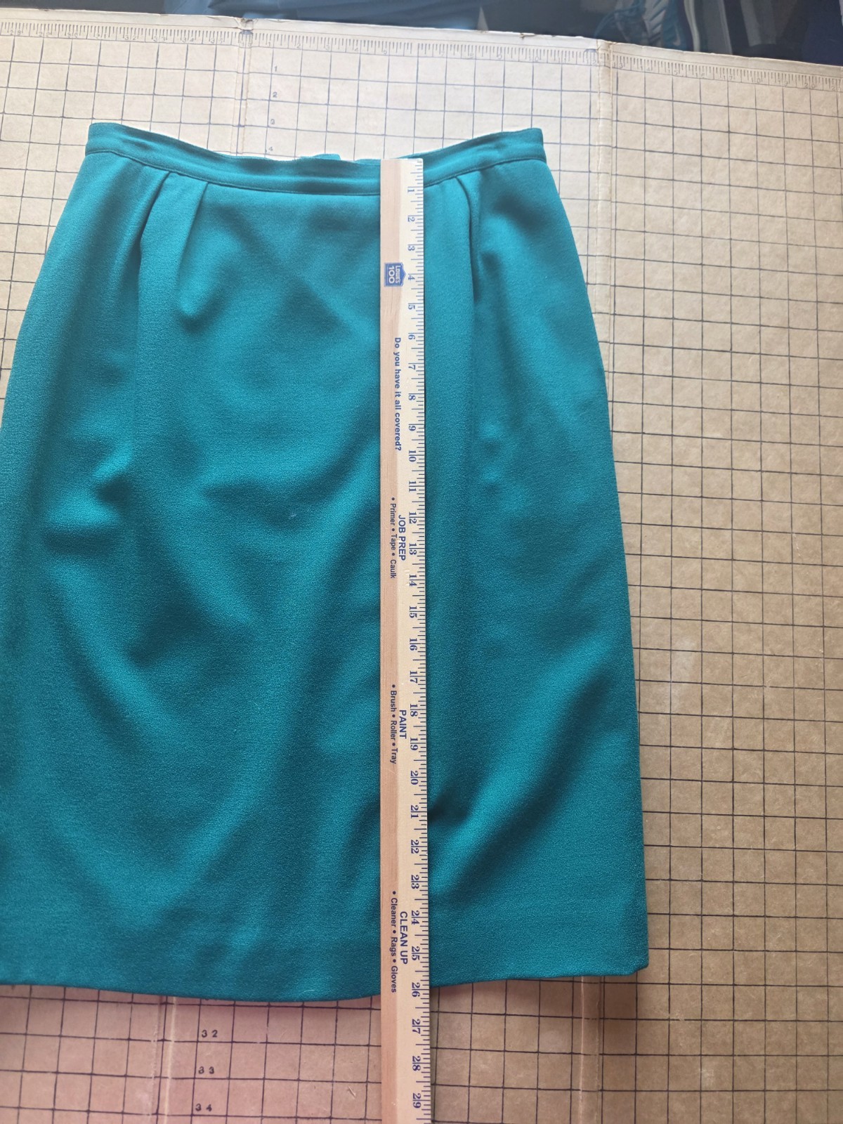 VTG Herbert Grossman Talbots Teal Green 100% Wool Skirt Suit Set Sz 14 Fits M/L
