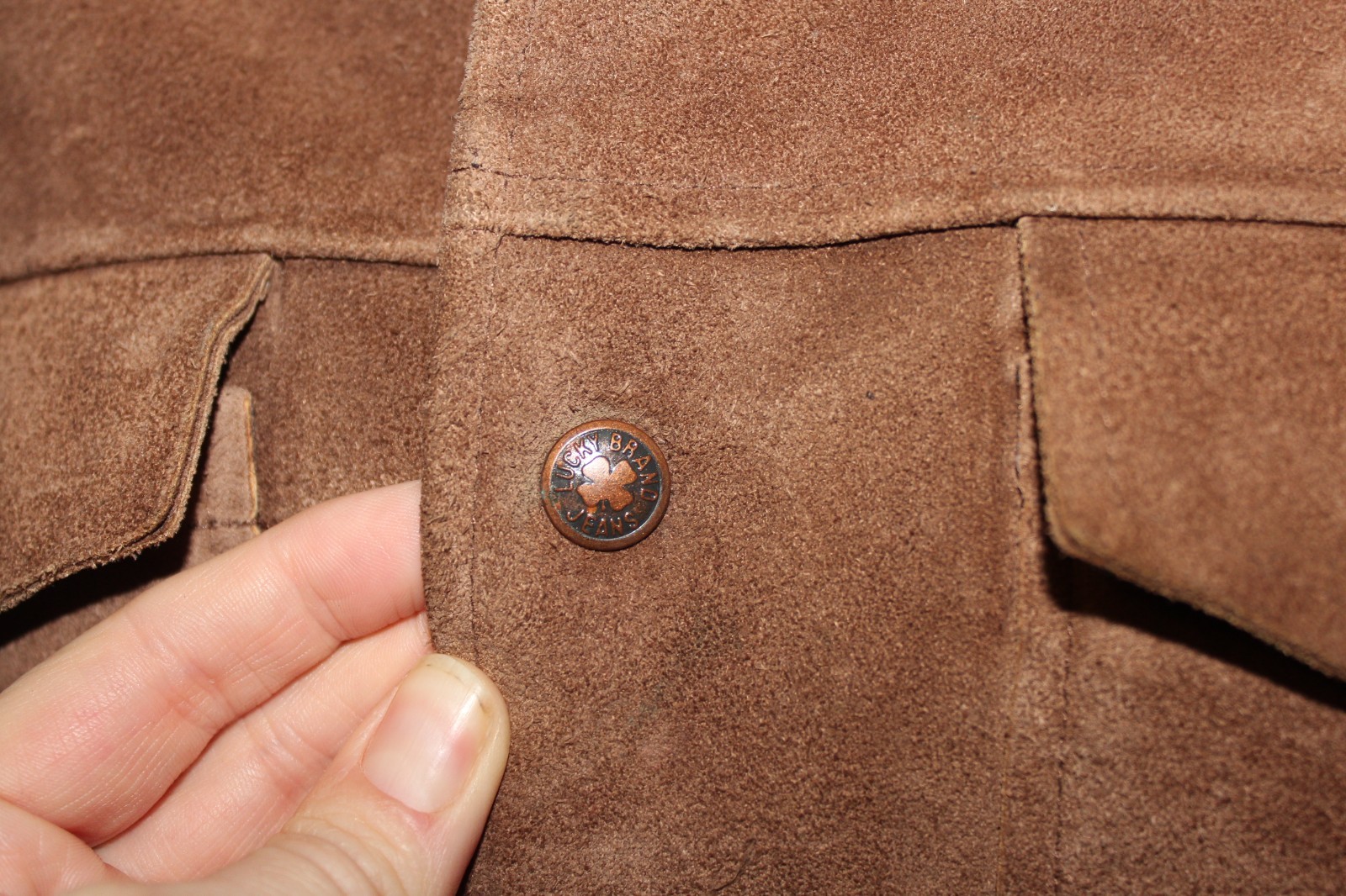 Vintage Leather Jacket by Lucky Brand Dungarees Womens Size M VERY GOOD