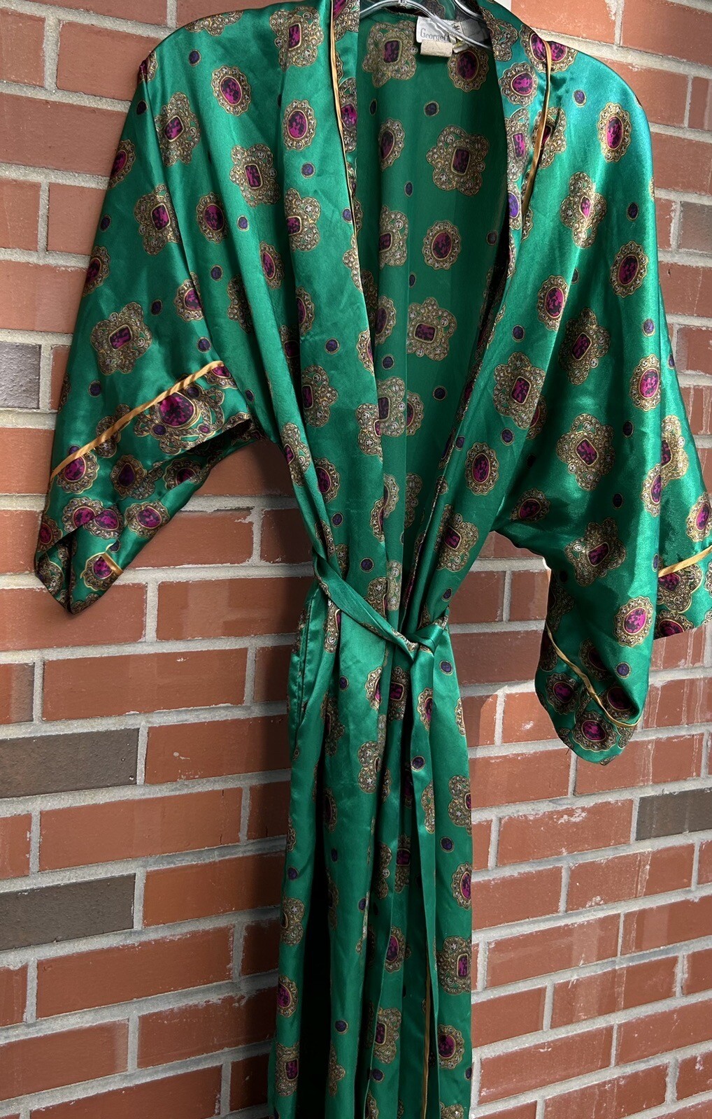 Vintage Georgette Trabolsi Neiman Marcus Wrap Robe Size S USA