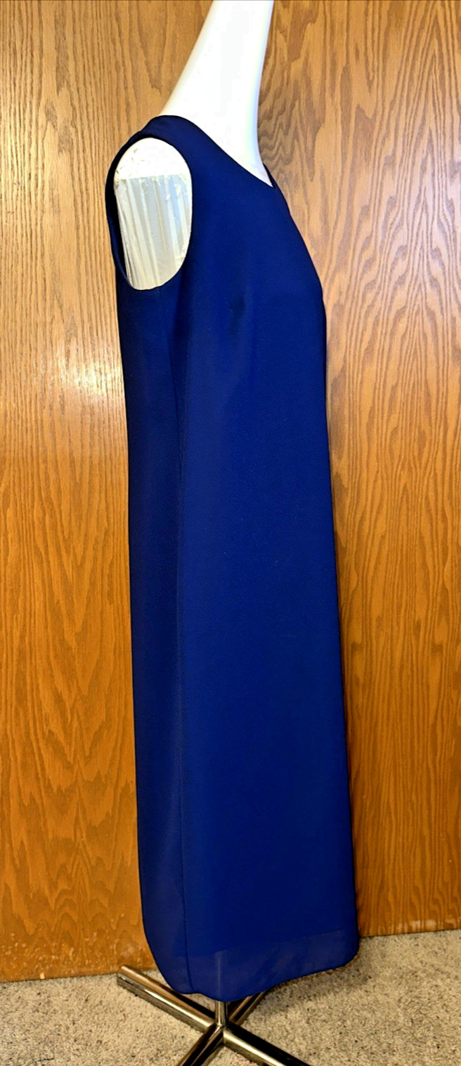 Vtg Florentine Brand Navy Chiffon Jacket Dress Size 10 – Canadian Midi Length