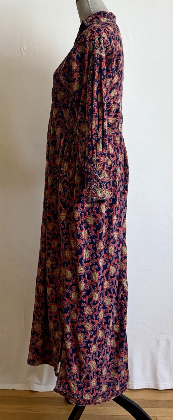 Vintage 70s Boho Hippie Retro Bohemian Afghan Style Colorful Dress Sz SM