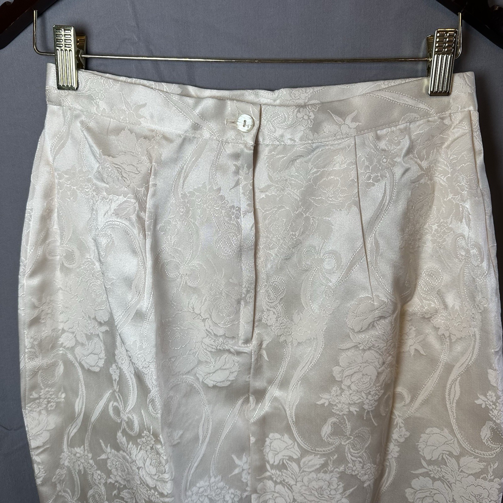 Vtg Jessica McClintock Ivory Lace Skirt Suit 2pc Gunne Sax Style Bridal Size 10