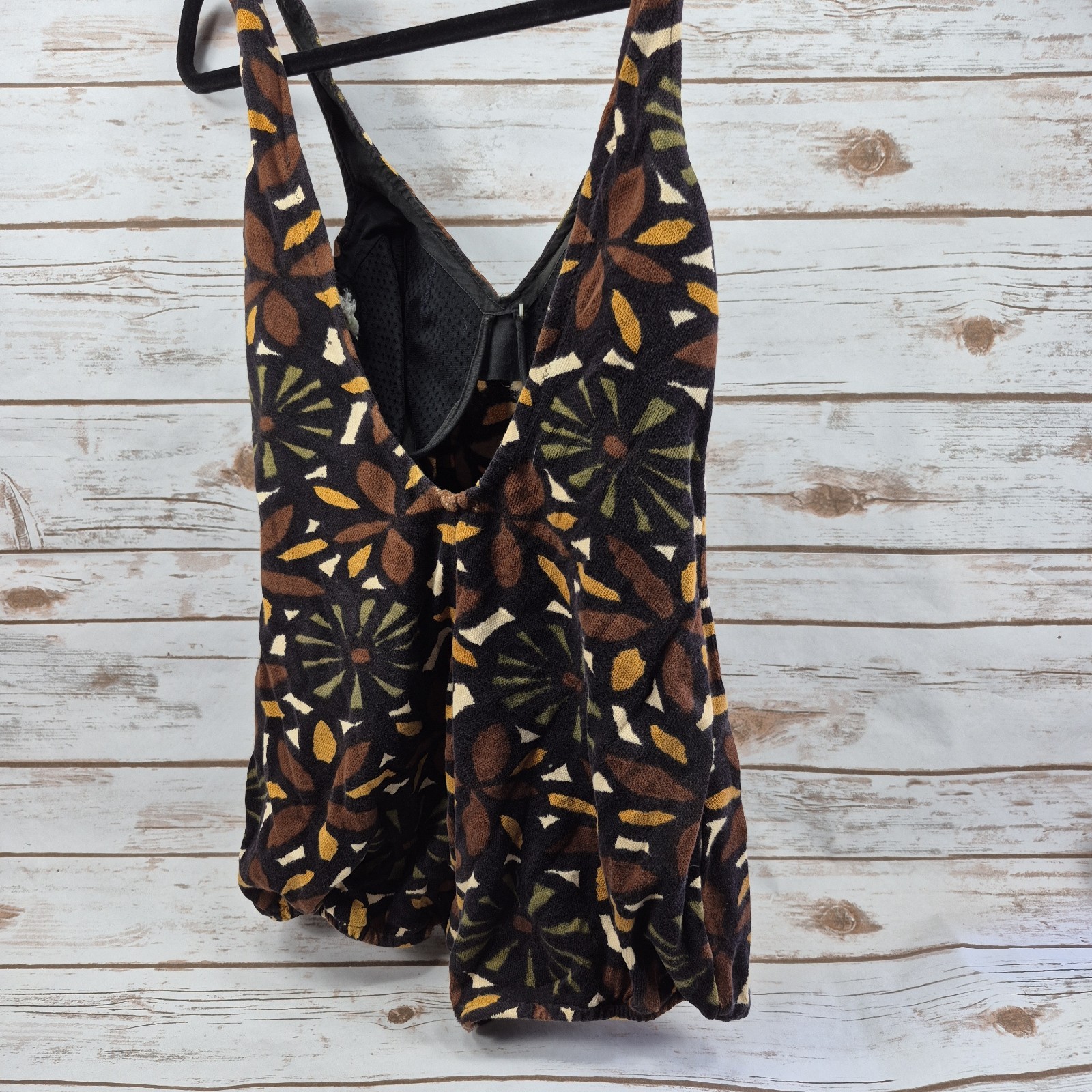 Vintage 50s Rose Marie Reid Swimdress One Piece brown plaid