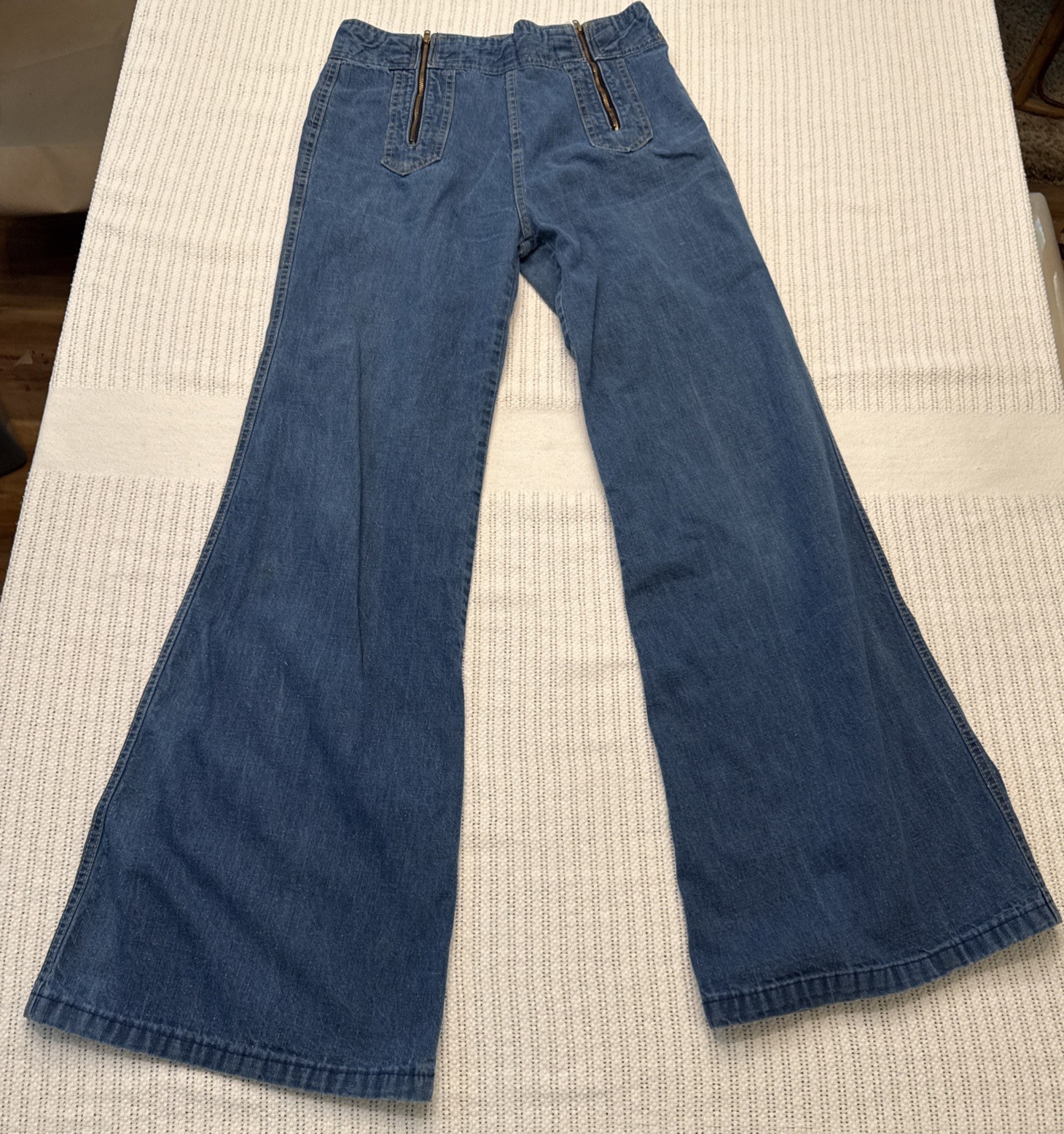 Vintage 70s Rappers Flared Bell Bottom Denim Jeans Women’s 28 X30 Medium