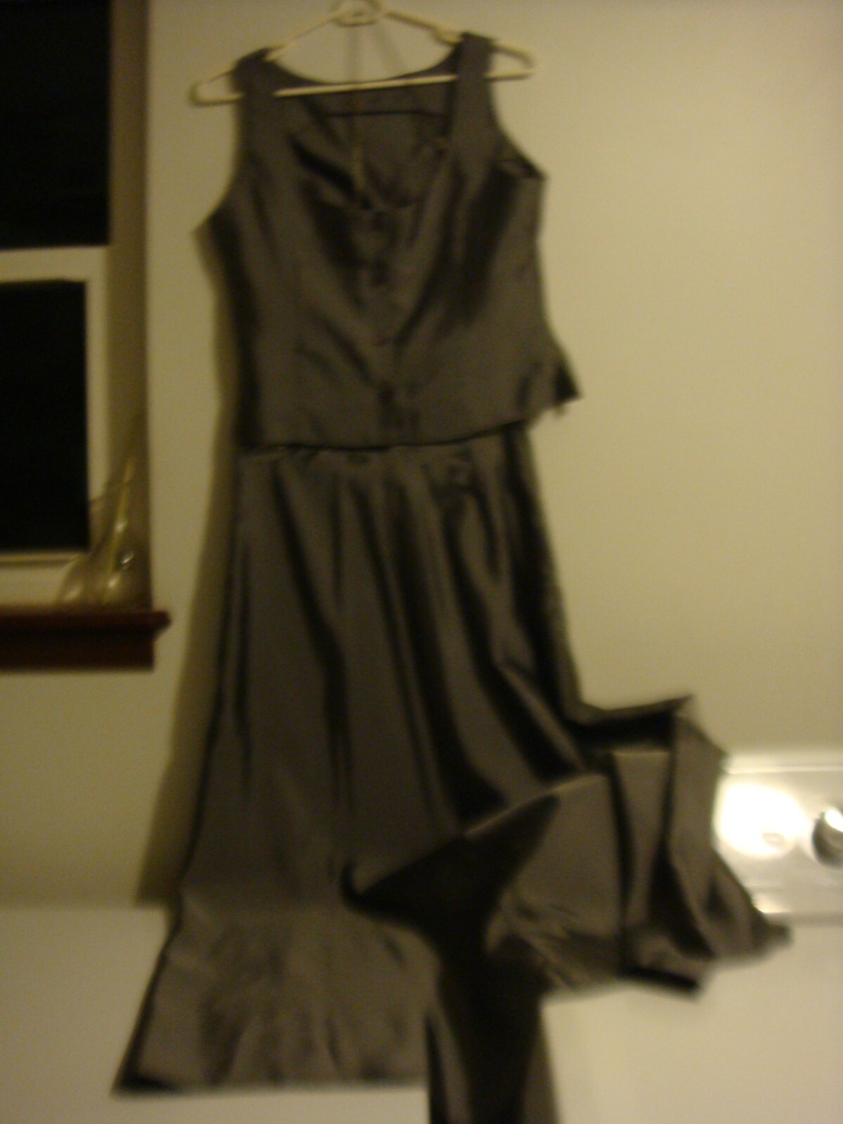 Star CCC City Clothing Co 5 Liquid Silver 2-Piece Sleeveless Long Skirt Top Set