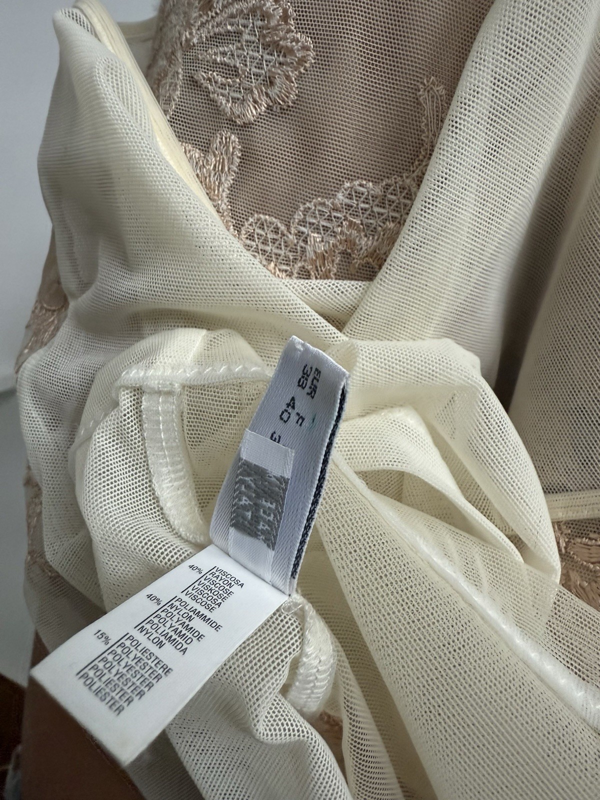 La Perla Sheer Ivory Nude Embroidered Camisole Sz Small 2 Vintage Rare!
