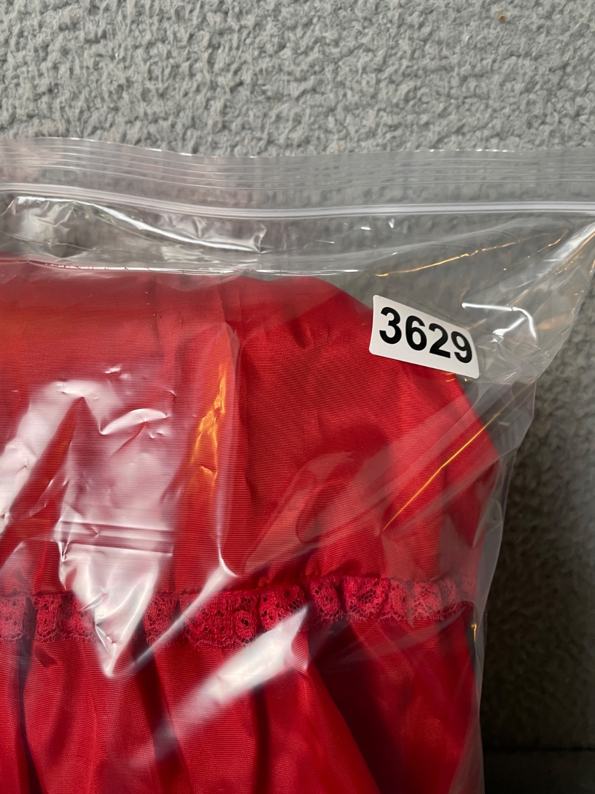 Vintage Red Taffeta Petticoat Skirt Lace Ruffle Rockabilly Square Dance Costume