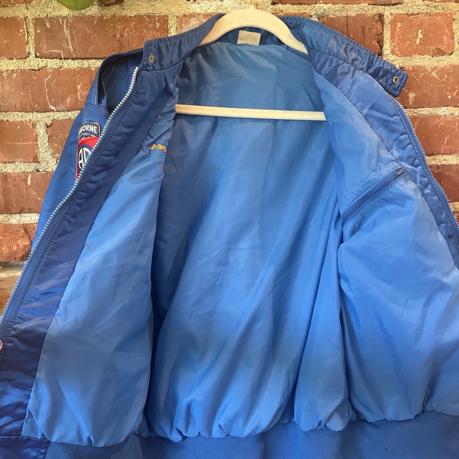 Blue Airborne Bomber Jacket, So Cal, All Thr Way Listos
