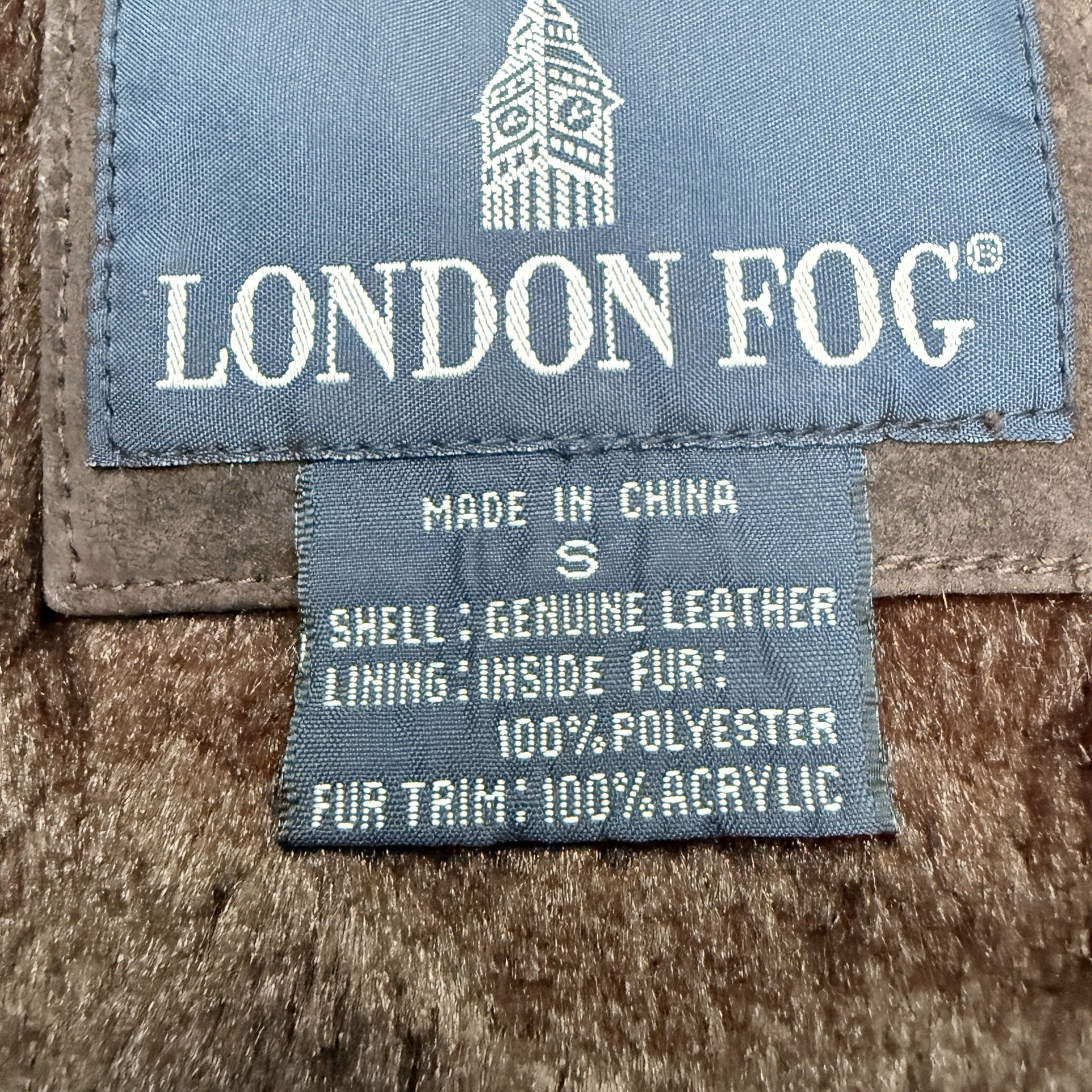 VTG Y2K Penny Lane Coat London Fog Brown Suede Boho SZ S Hippie Gypsy Rave Jacke