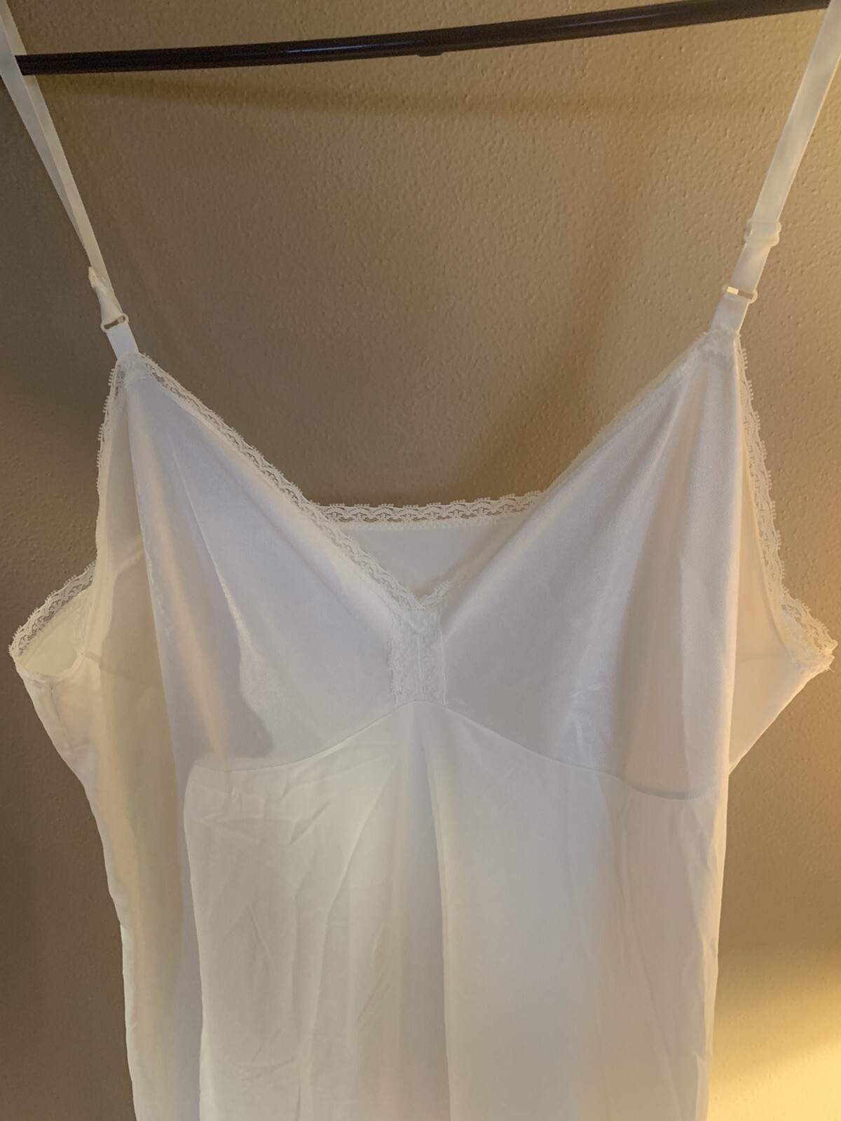 Vintage J C Penney Vintage Full Slip With Lace Around Top Dacron Polyester