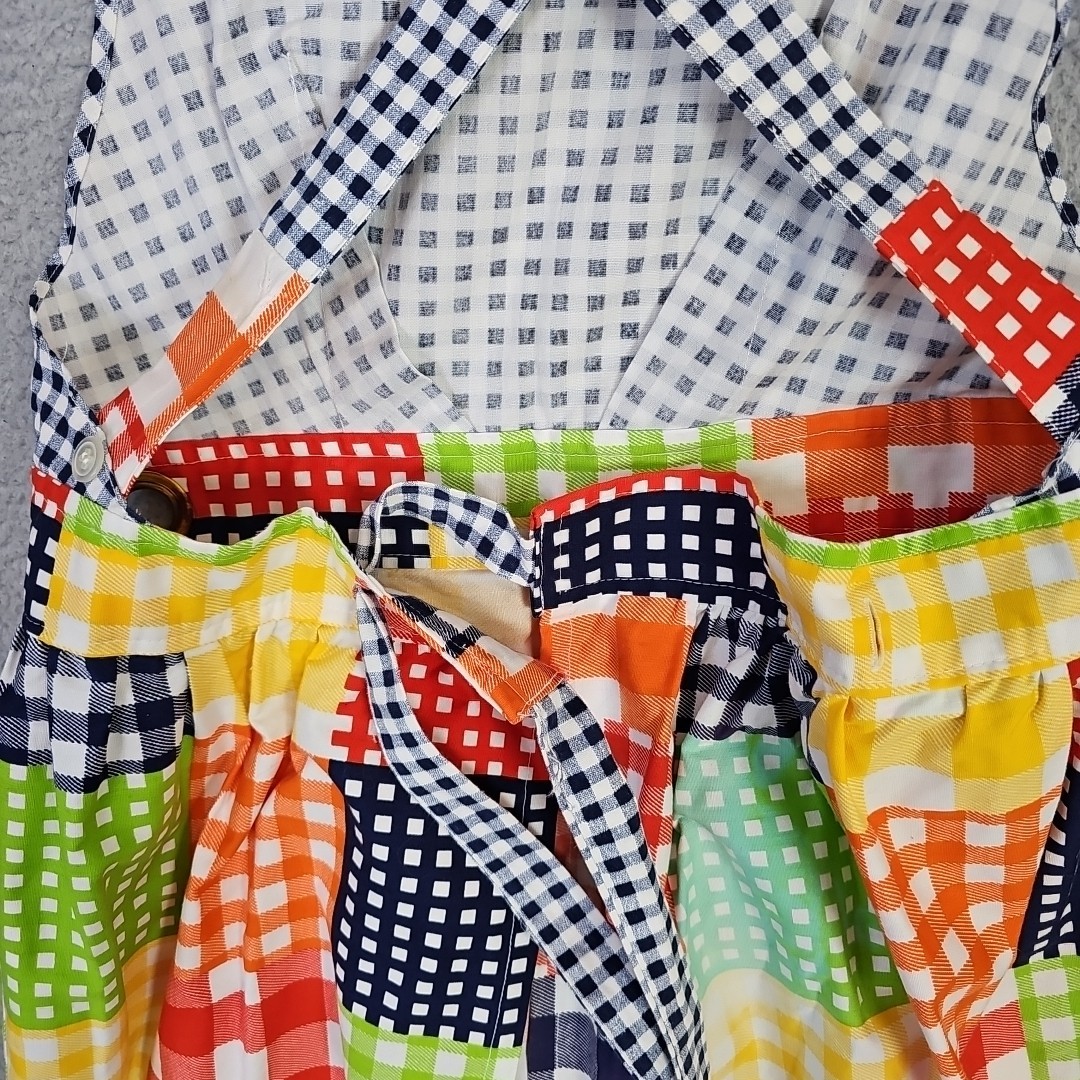 Vintage 60s 70s DESIGN HOUSE Patchwork Cottage Core Apron Jumper Maxi Dress
