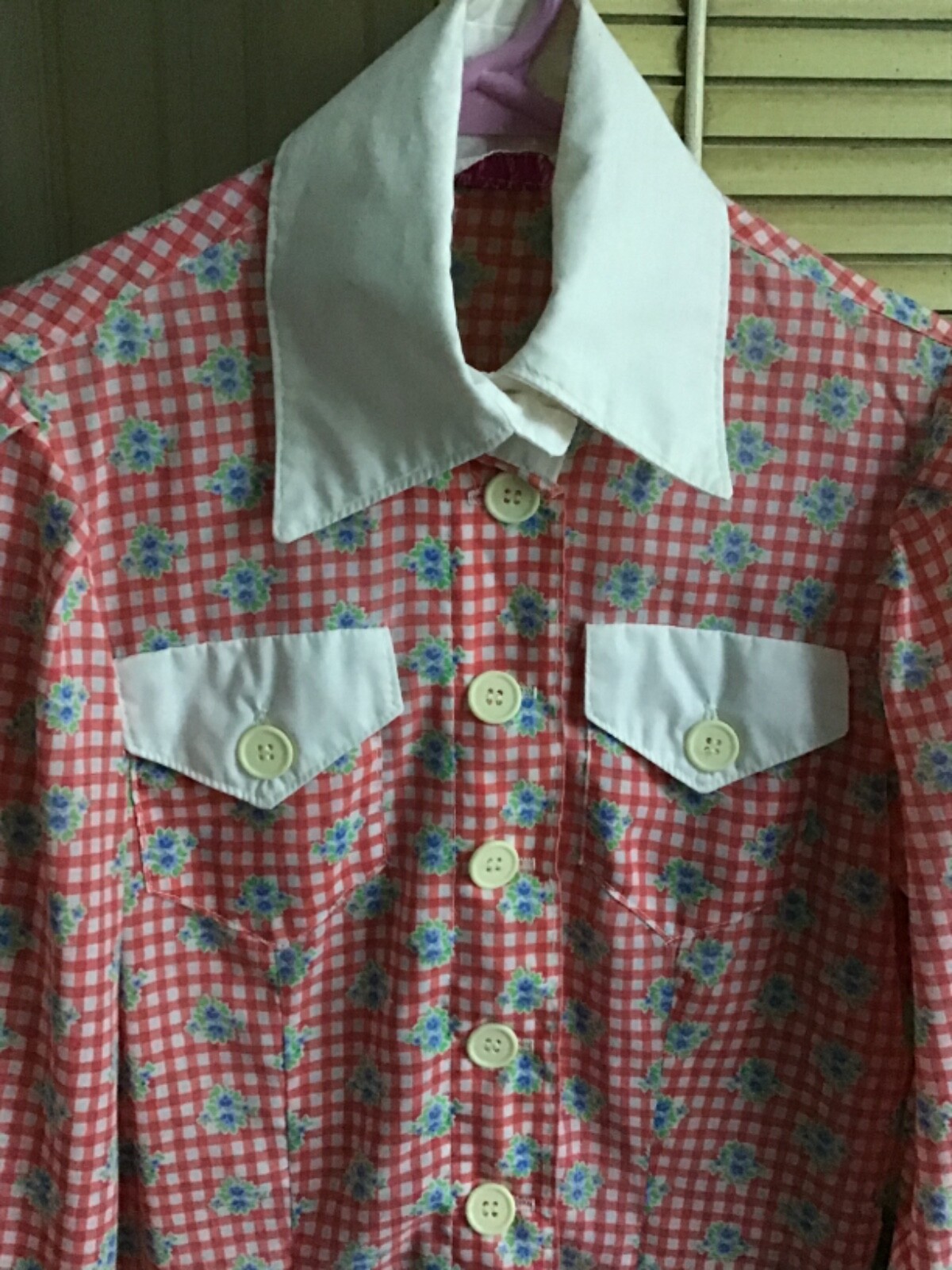 Mod blouse, vintage, by Irene Kasmer size small