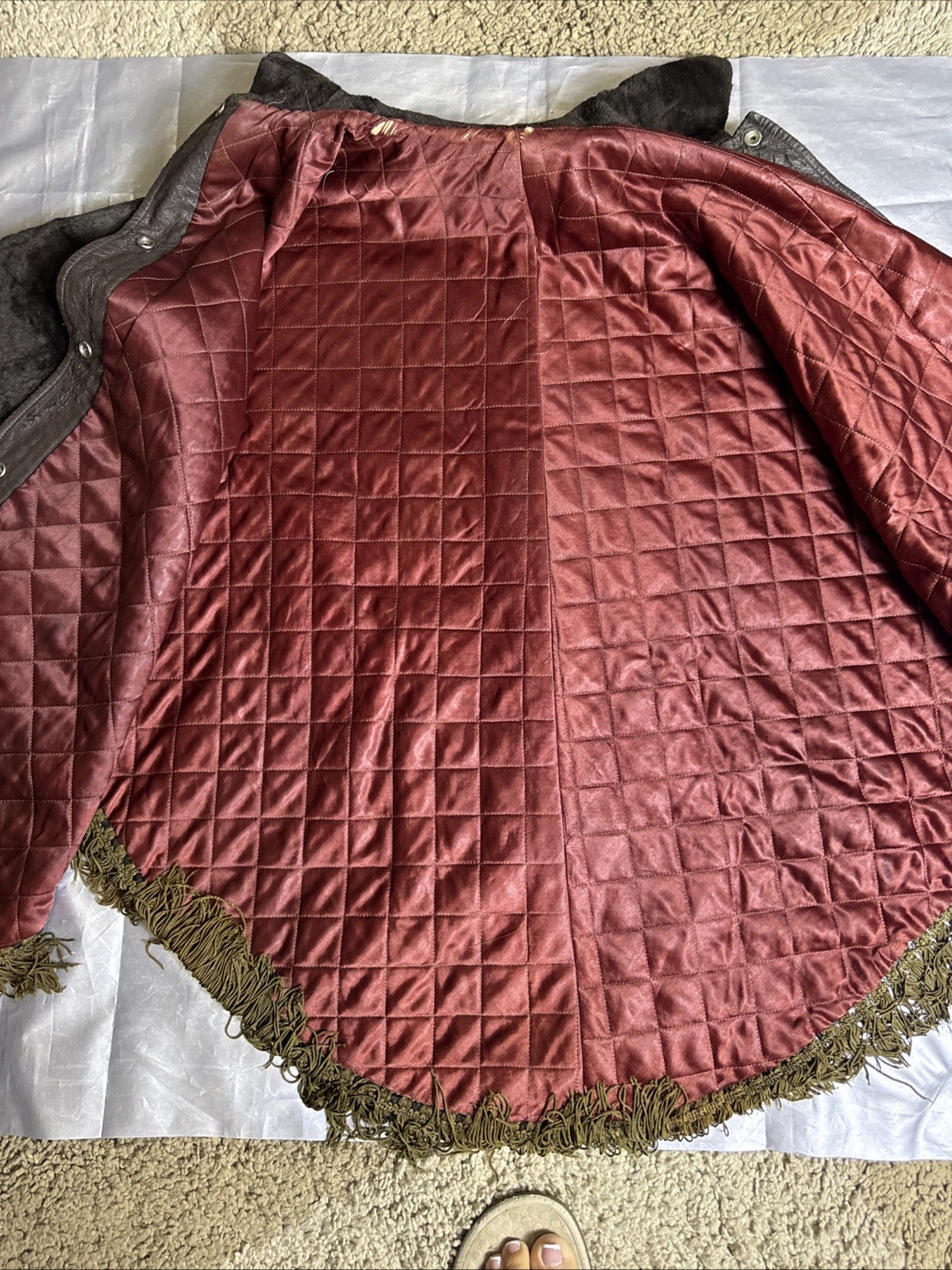 Vintage ILGWU Union Made Fur Poncho Womens Old Hollywood Glam USA Western Rodeo