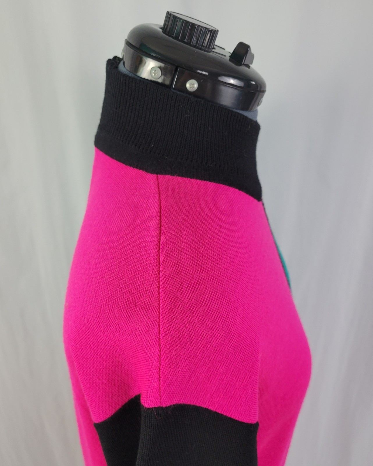 Vinatge Kathryn Conover Wool Blend Color Blocked Sweater Dress Size S