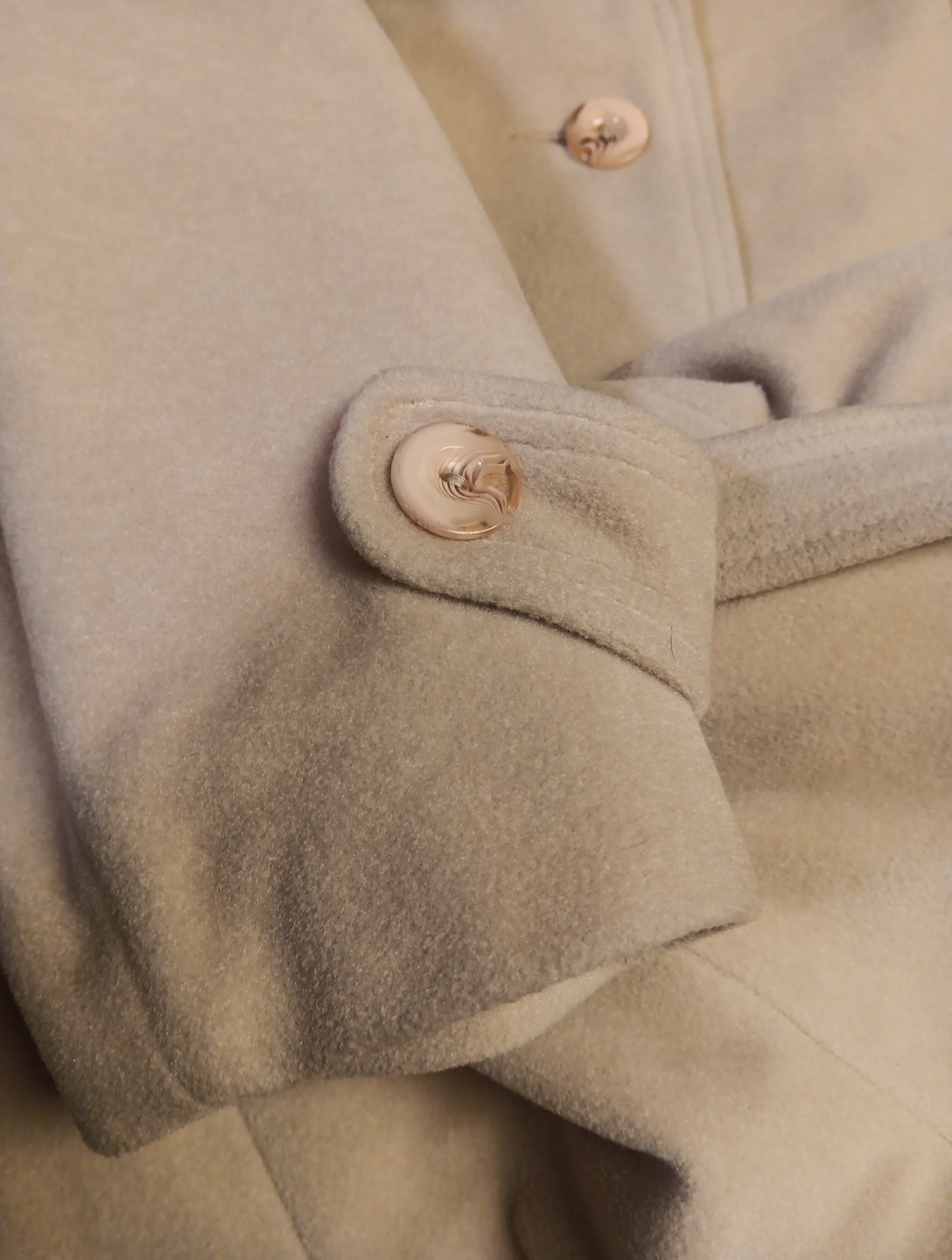 Vintage Juli De Roma Coat Size 14 Beige Cashmere