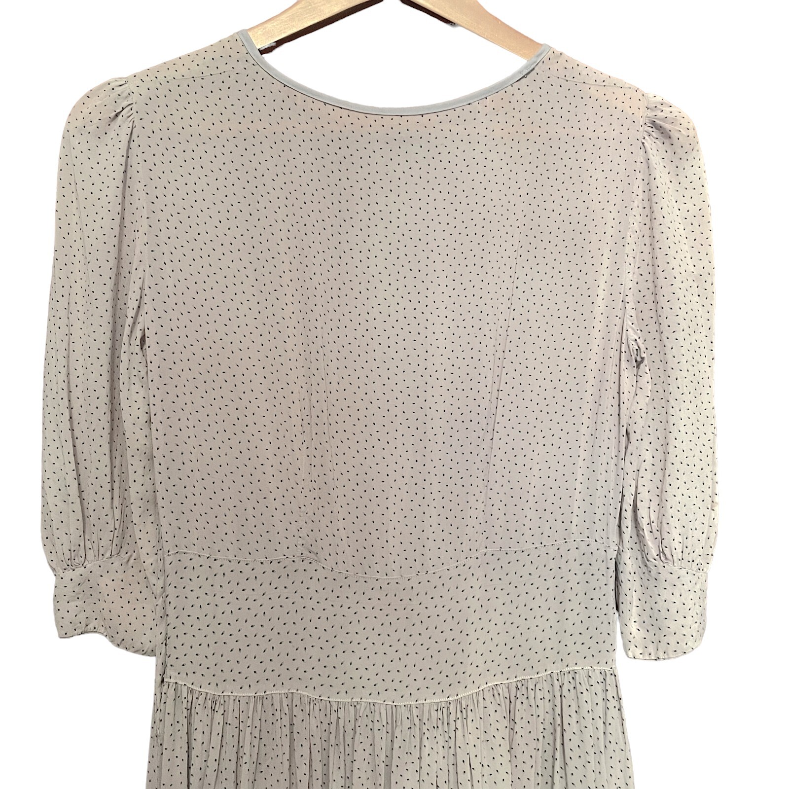 1930’s Vintage Tea Dress Sheer Chiffon Crepe Size Small Handmade Below Knee