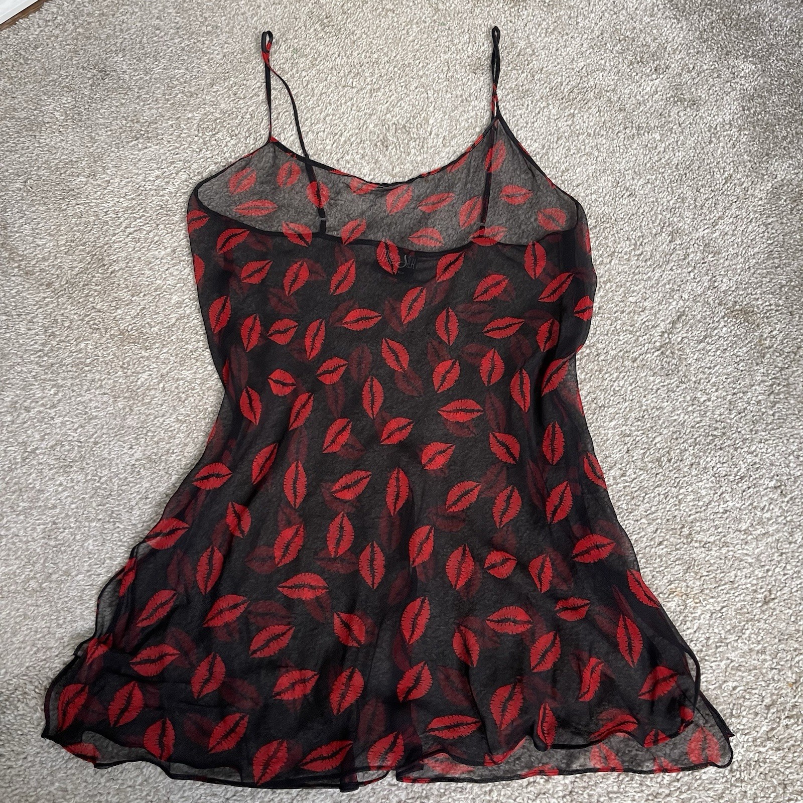 Vintage Magic Silk 100% Silk Chemise Mini Slip Dress Lingerie Womens L Kissy Y2K