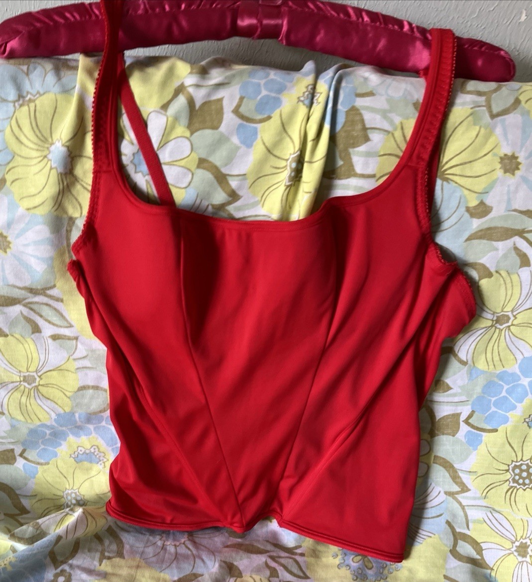 Vtg Victoria’s Secret Red Corset Medium Crop Top Bustier Y2K Sabrina Carpenter