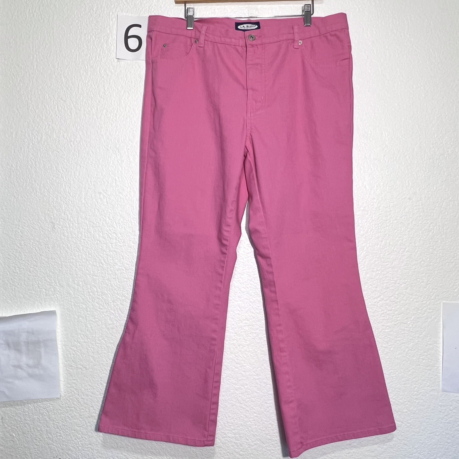 Vtg L.A.Blues women stretch Jean 36X28 Tailored HighRise Flared 70s Hippie Retro
