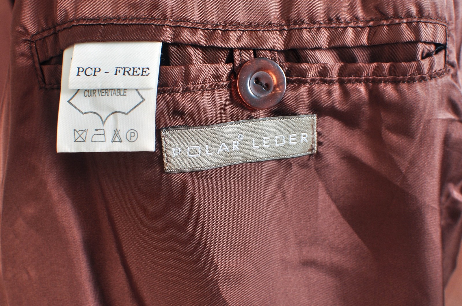 Vintage 90s Polar Real Brown Leather Jacket XXL/XXXL