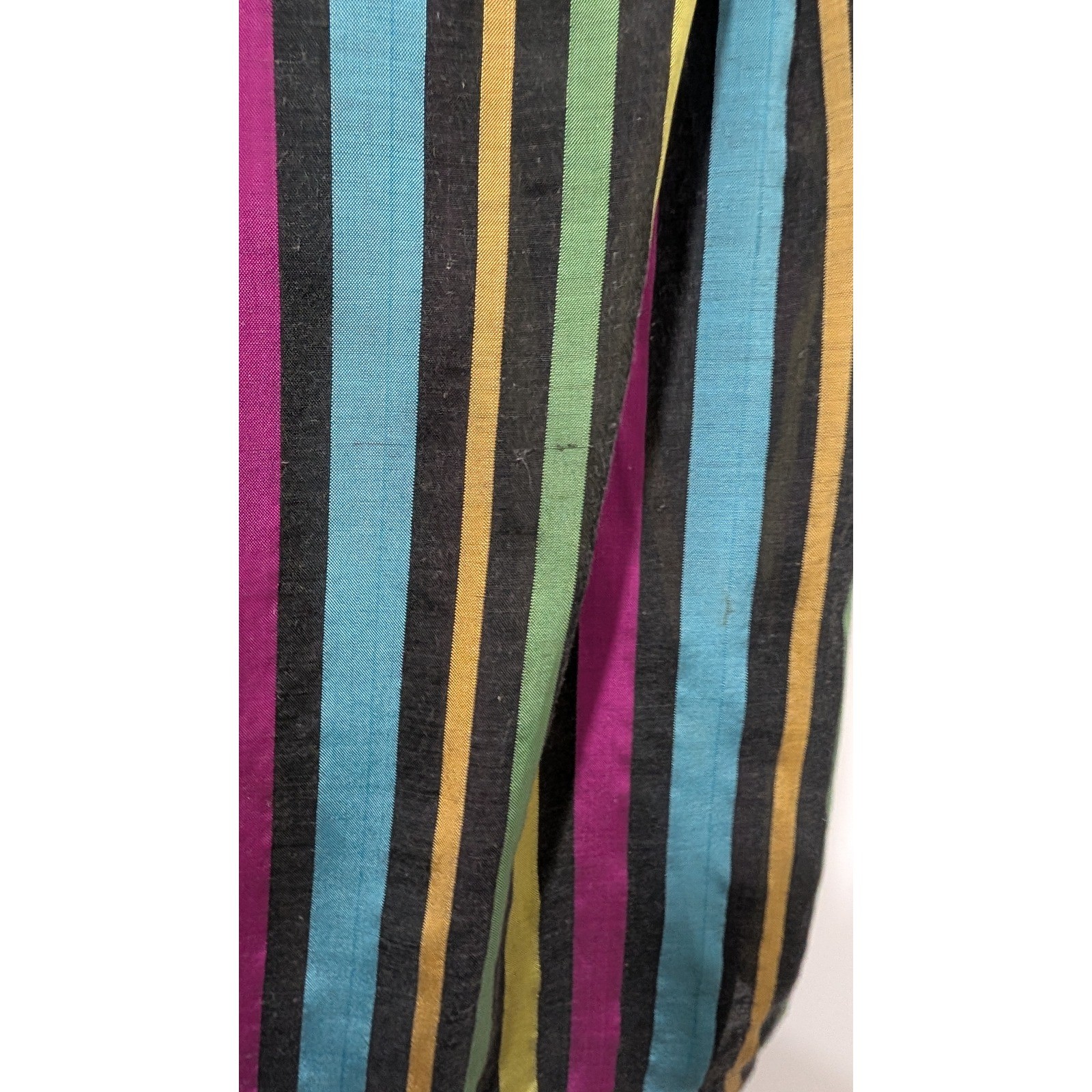 Vintage Susan Allan for Nirvana Stripe V-Neck Top Boho 1960’s Grunge Multi-Color
