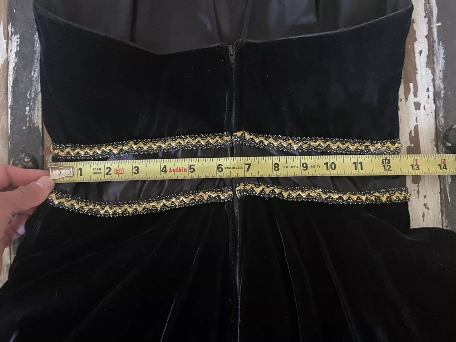 Vtg Formal Short Dress Fashion 1001 Nights Black Velvet Size 0 XS See More Info