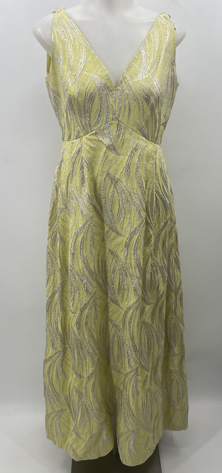 Vintage HAUTE COUTURE Evening Gown Dress Park Ave Jewett Stunning Silver Lame