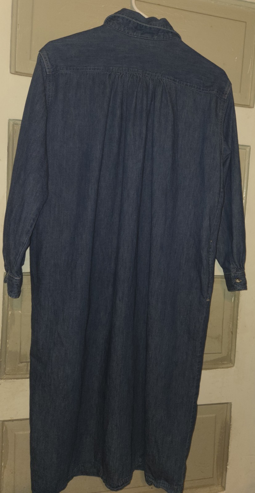 Vintage 70s Osh Kosh Blue Denim/100% Cotton Dress Women’s Size 12 Made In USA