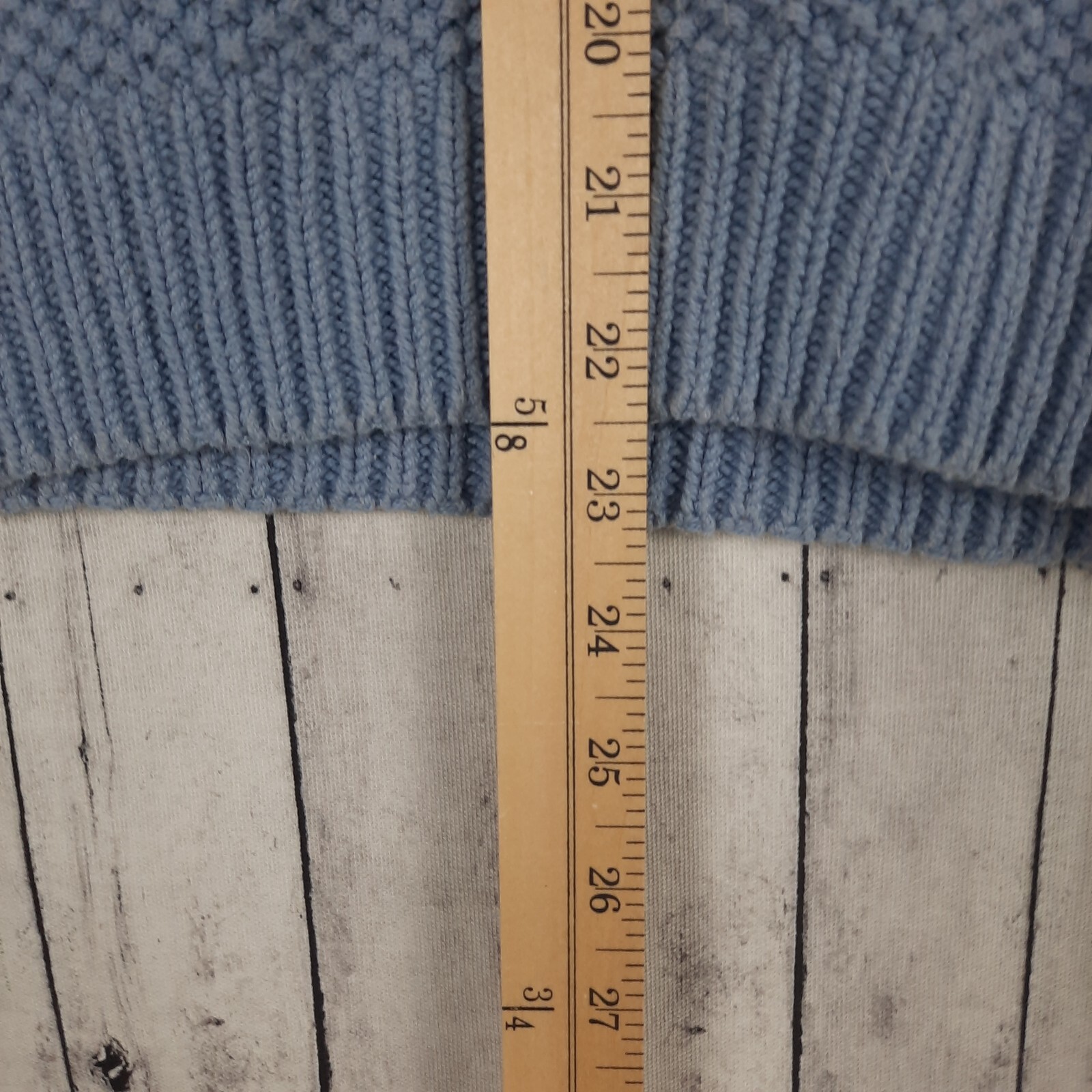 Vintage Dockers Sweater Women’s Medium Petite Blue Knitted Logo Made In USA