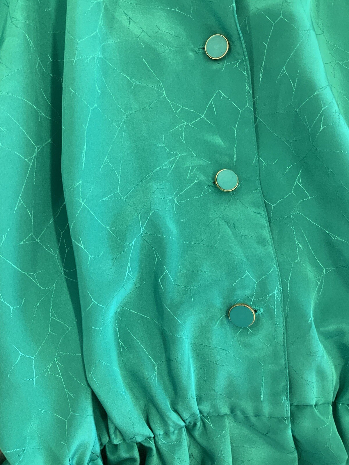 NWT Vintage Willi of California Green Dress Women’s 14 With Belt USA Made 80s
