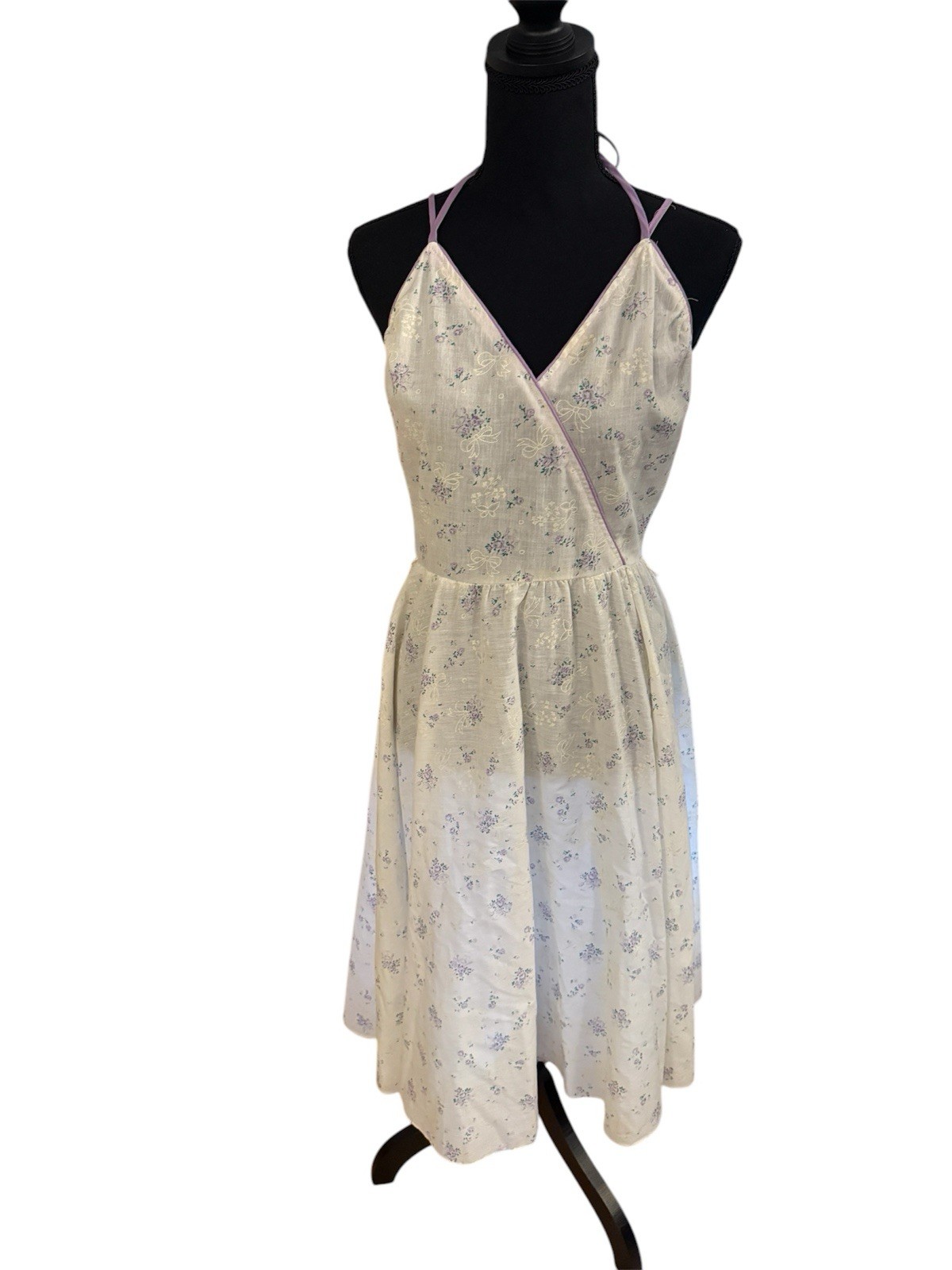 Vintage Cotton Floral print Cottagecore Casual Sundress . Size 6-8