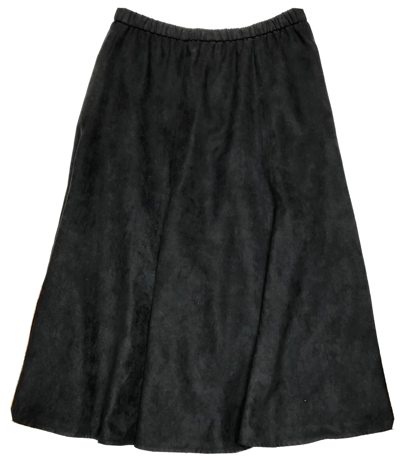 Vintage Da-Rue 2 Pc Outfit Black Vest Women Size Large Skirt Sz 14 Faux Suede B2