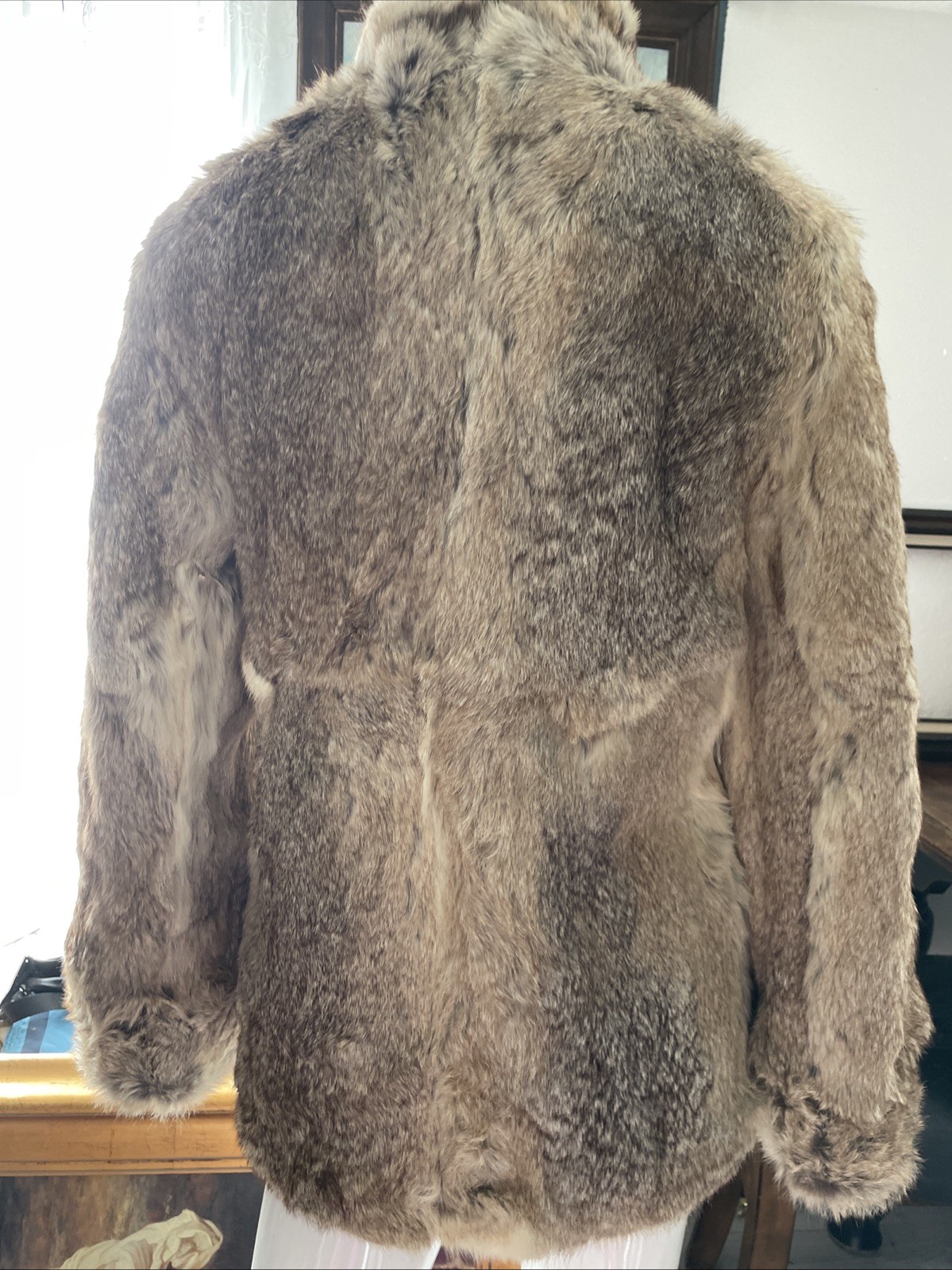 VTG 70s 80s Made in Hong Kong Reversible Rabbit Fur Coat Jacket Women’s Sz S